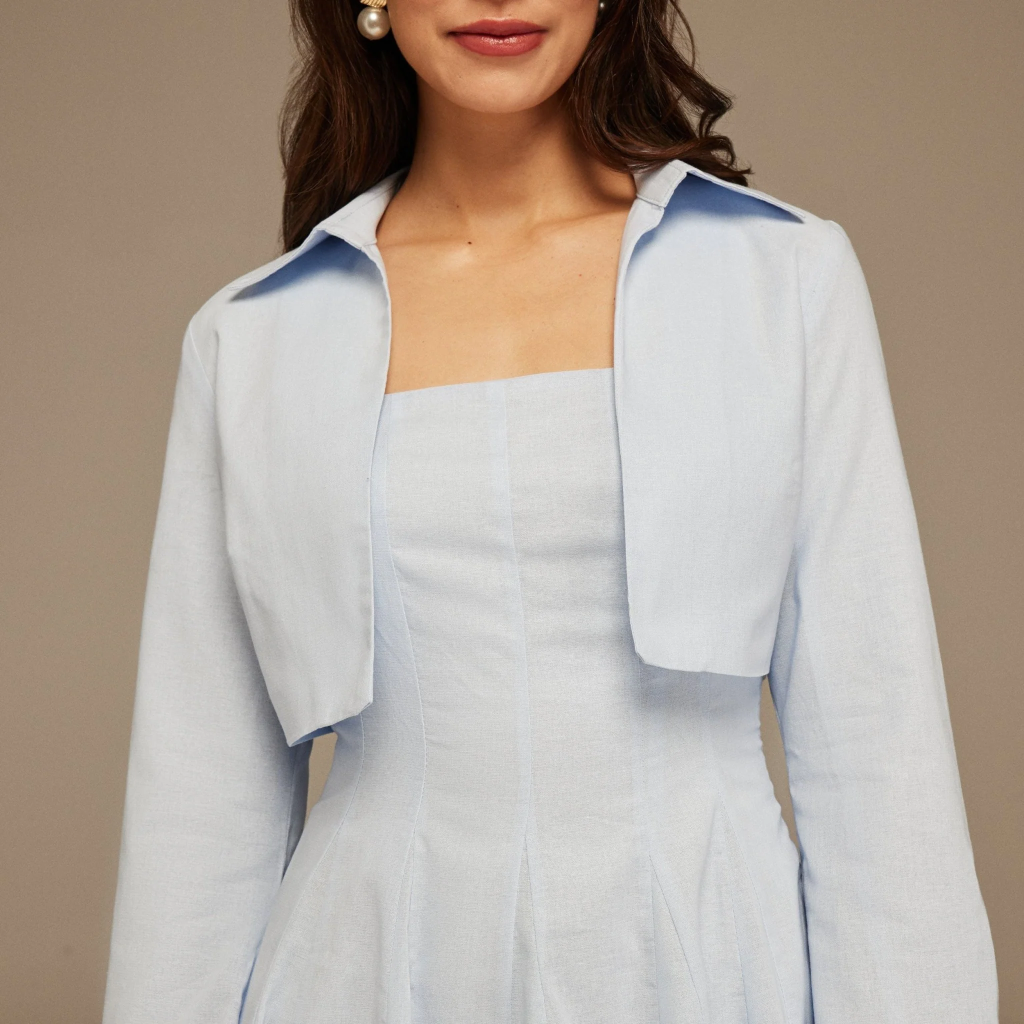Aline Midi Dress With Short Flared Long Sleeve Jacket - Image 3
