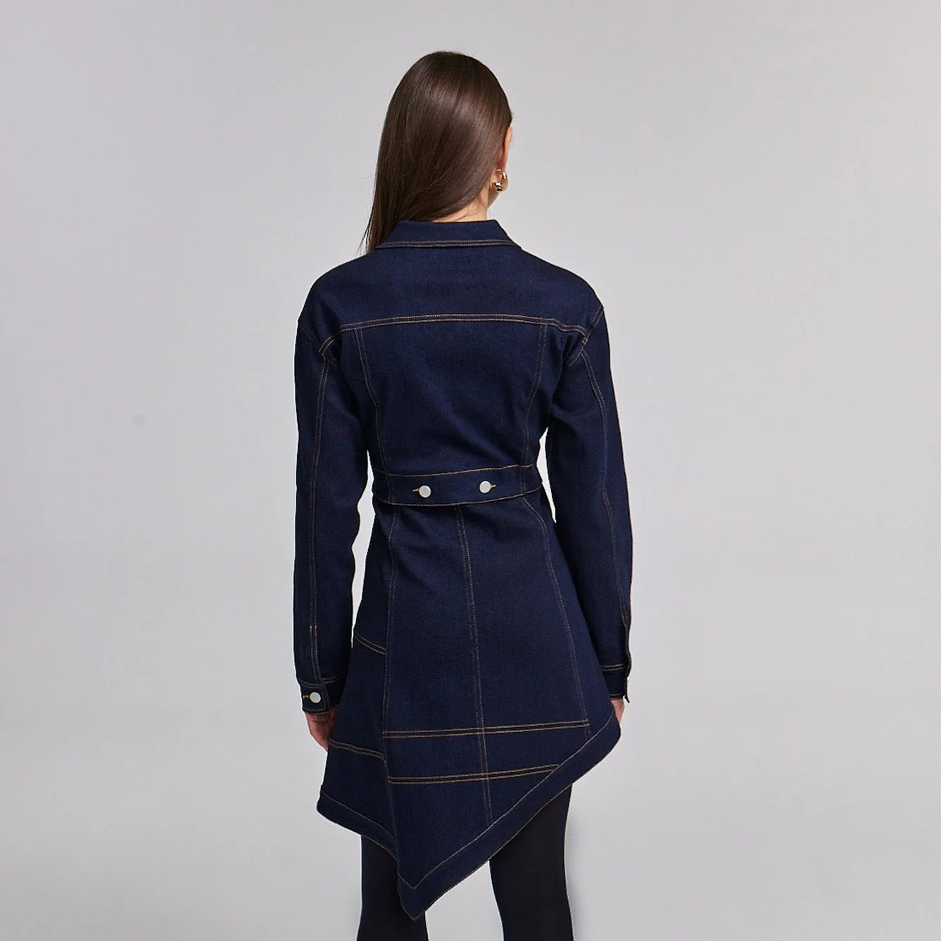 Asymmetrical Denim Jacket - Image 4