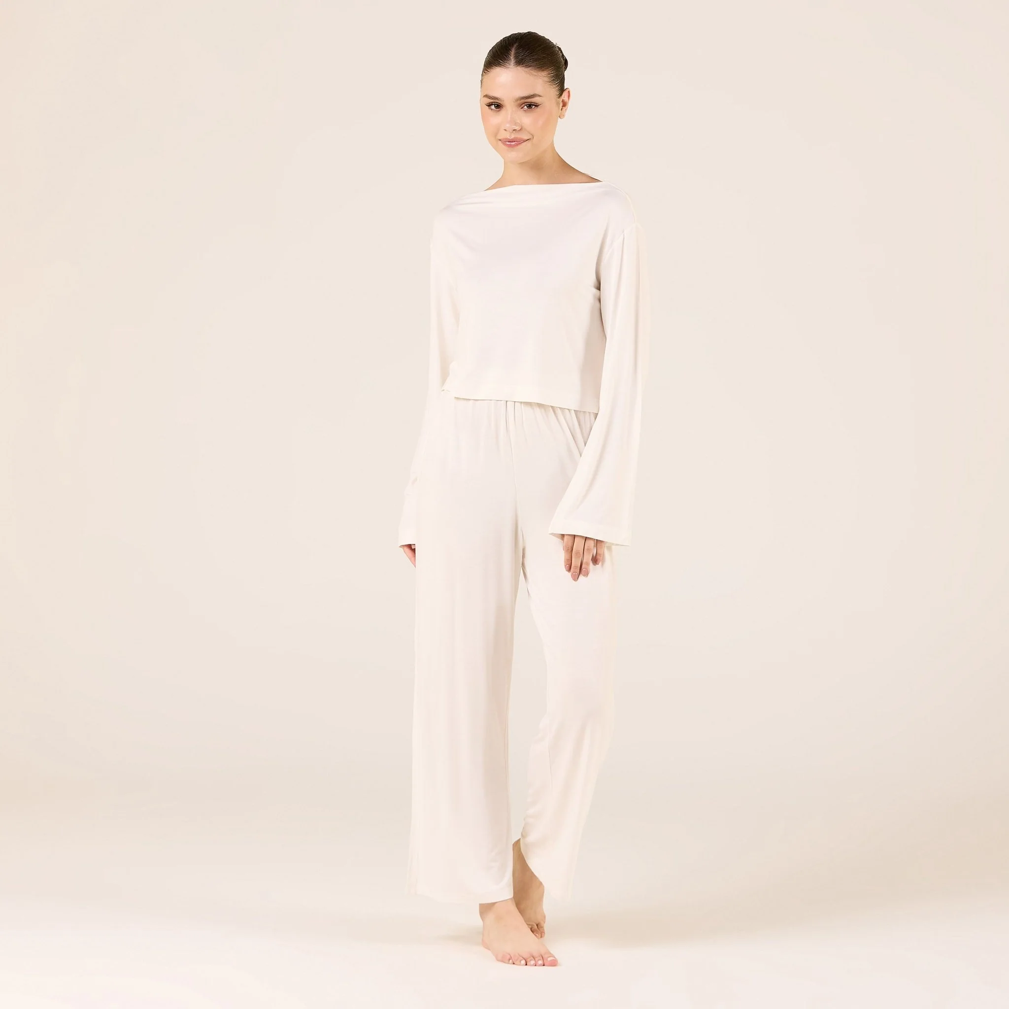 Wide Fit Bamboo Boat Neckline Top - Image 7