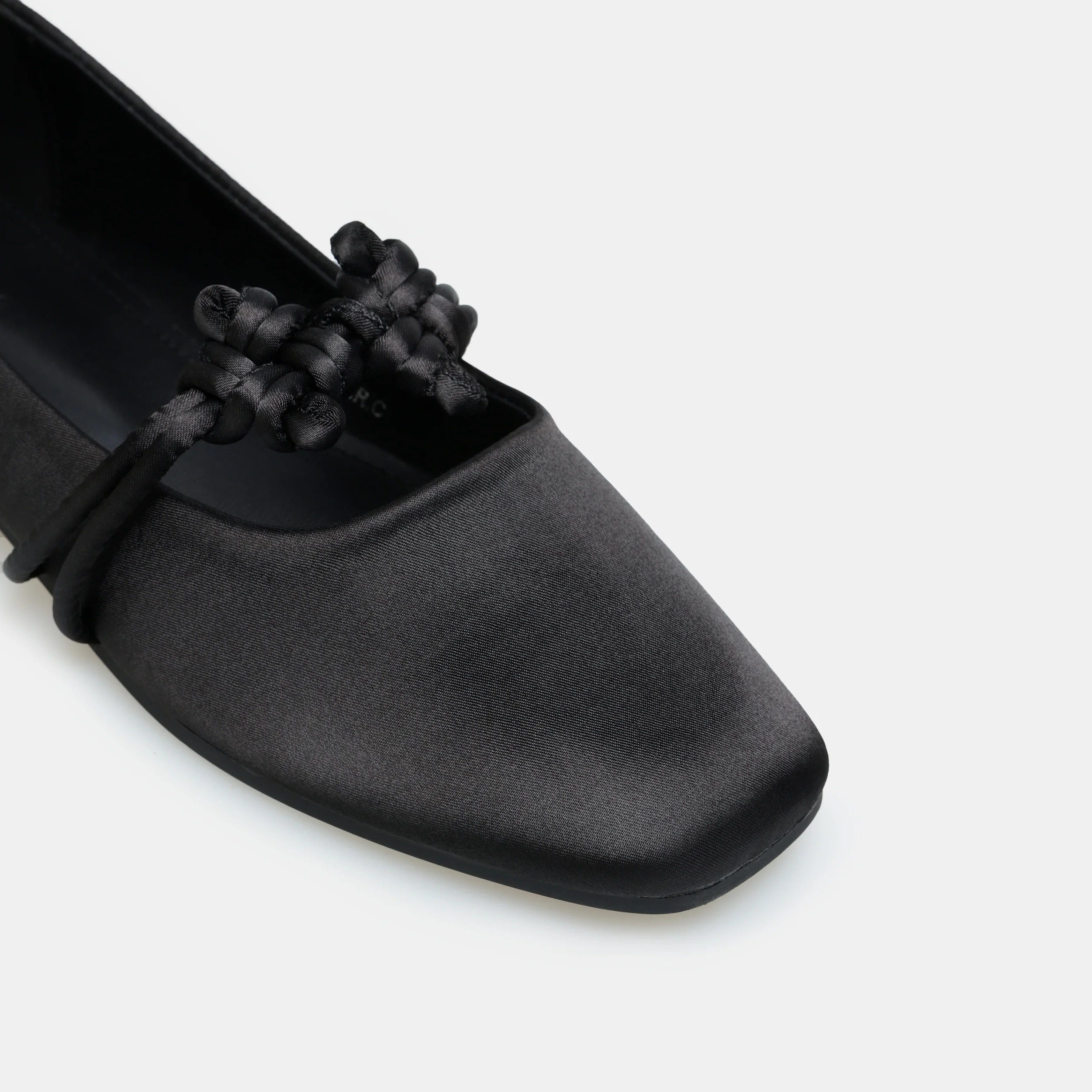Black Satin Knot Flats - Image 2