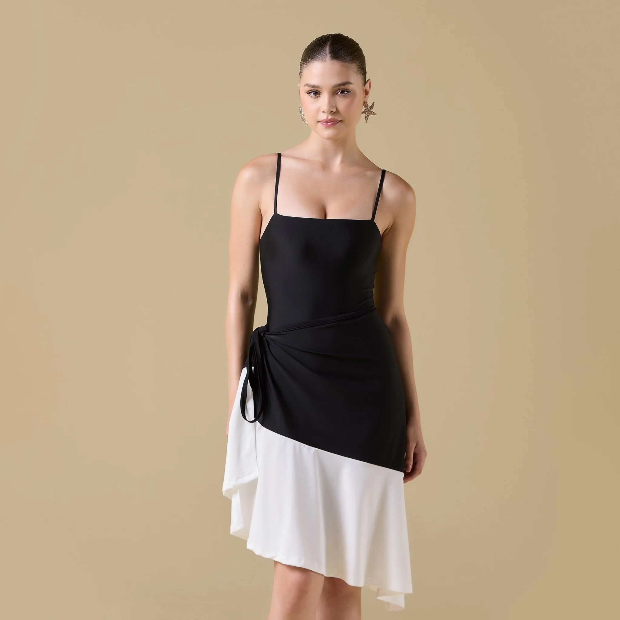 Black & White Swim Skirt