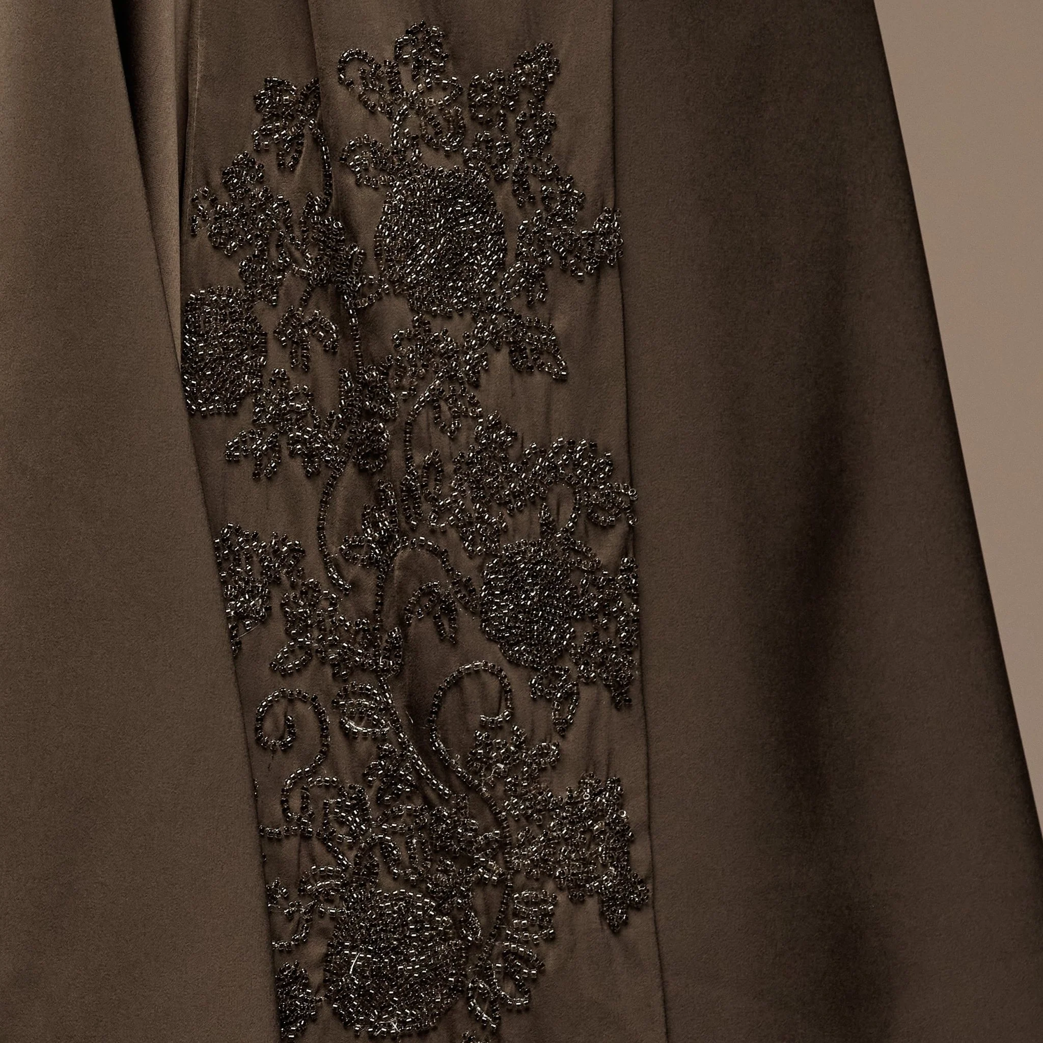 Brown Loose Fit Long Sleeve Satin Blouse - Image 5