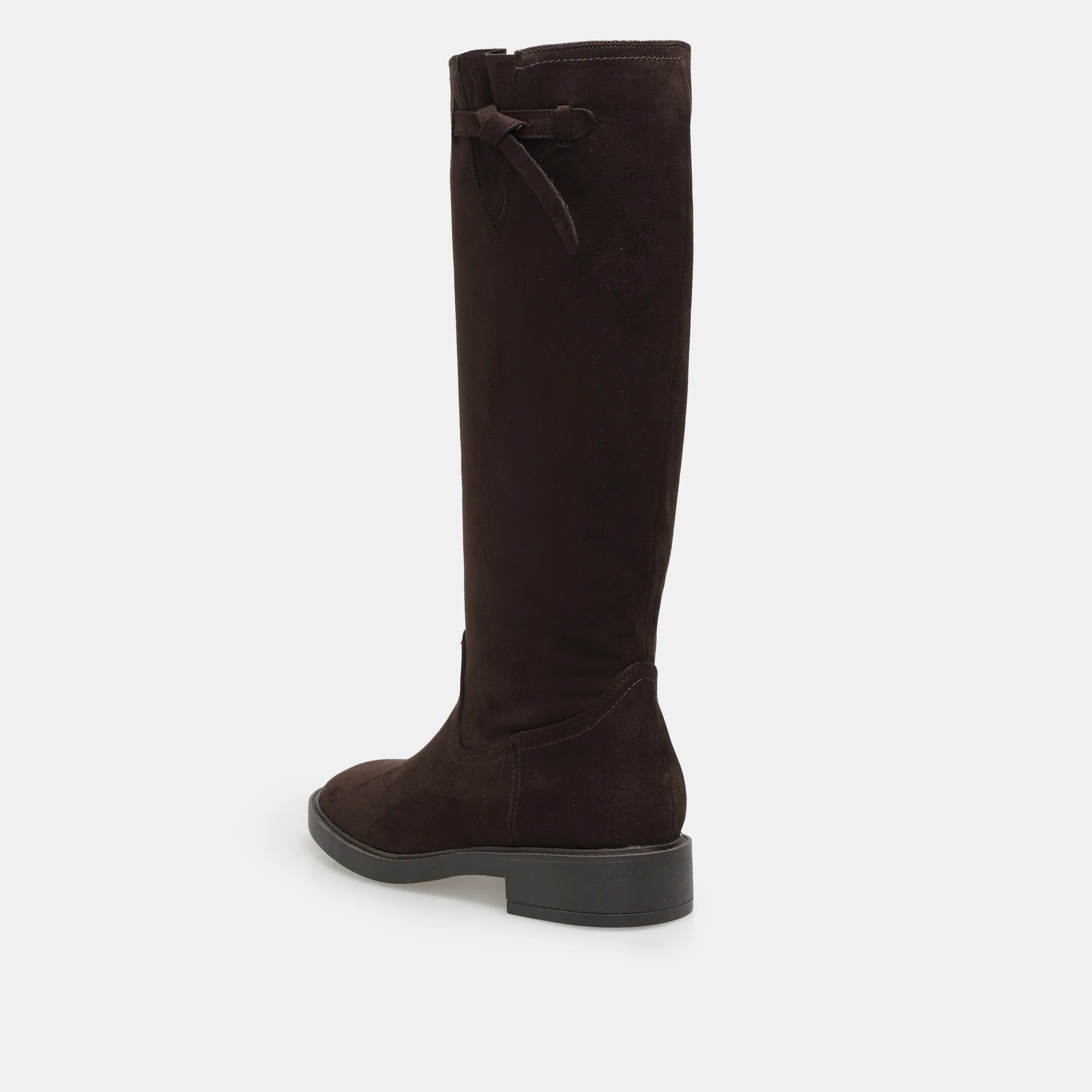 Dark Brown Suede Knee-High Boots - Image 4