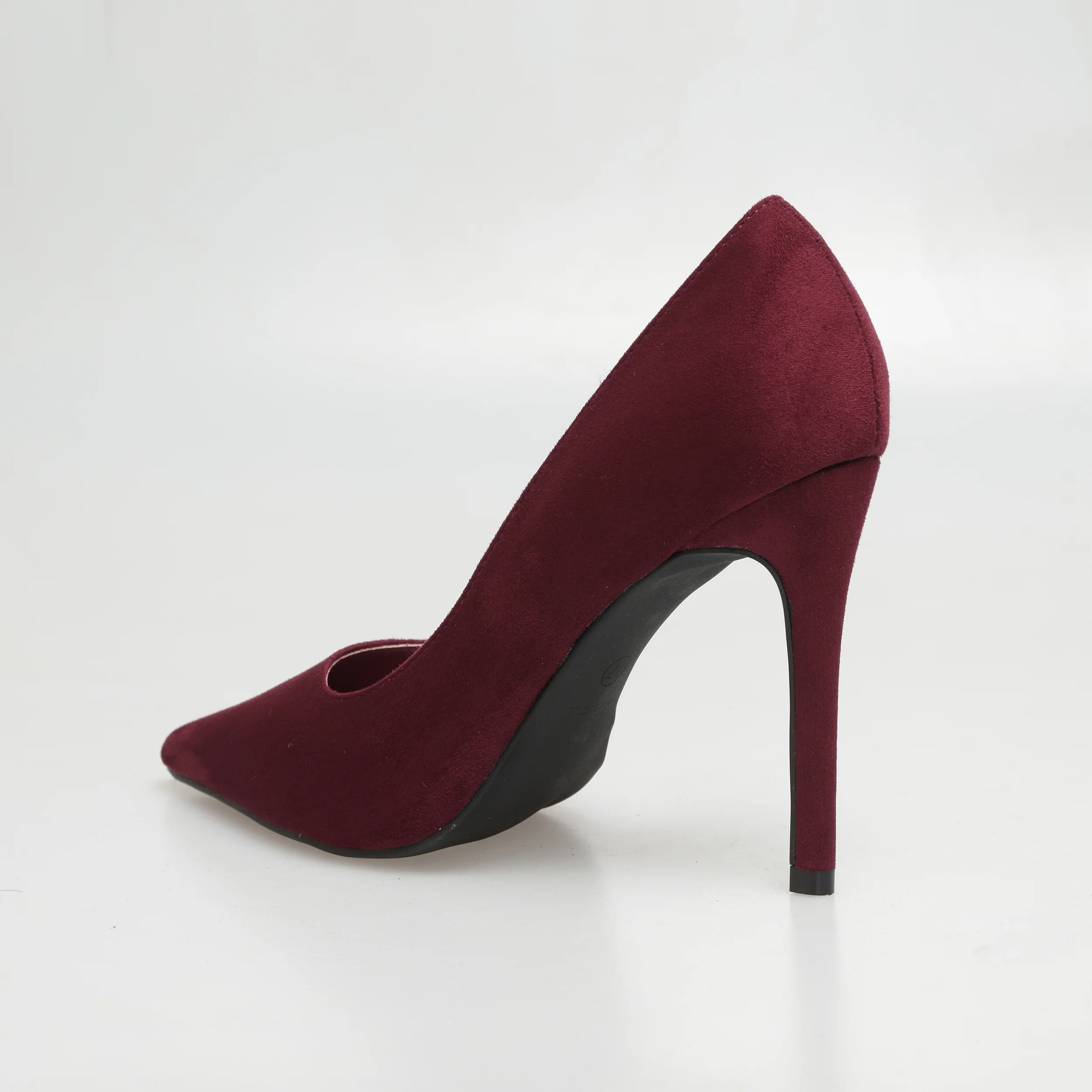 Burgundy Suede Pointed Toe Pumps - Image 5