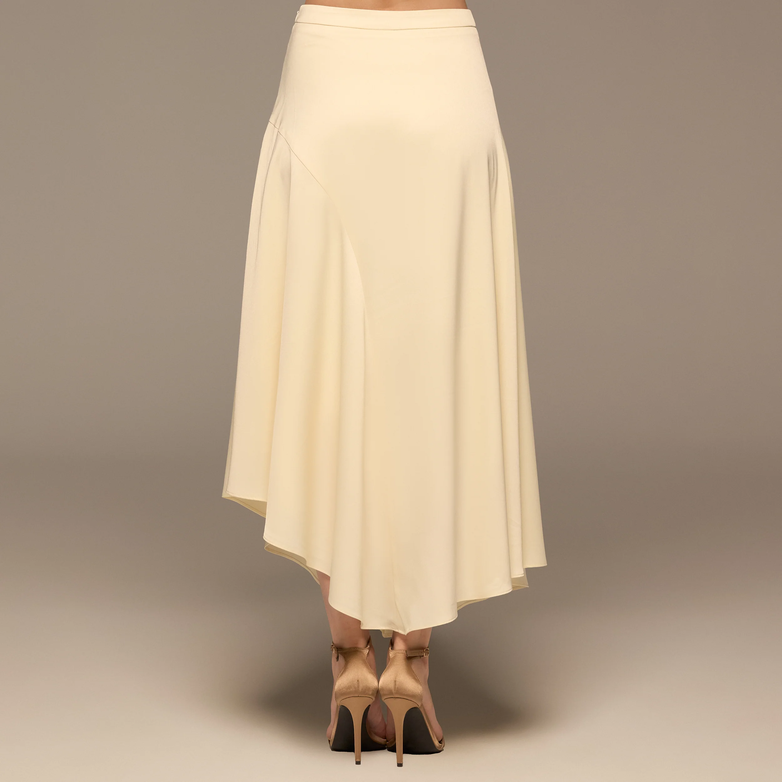 Butter Yellow Flowy Organza Skirt - Image 3