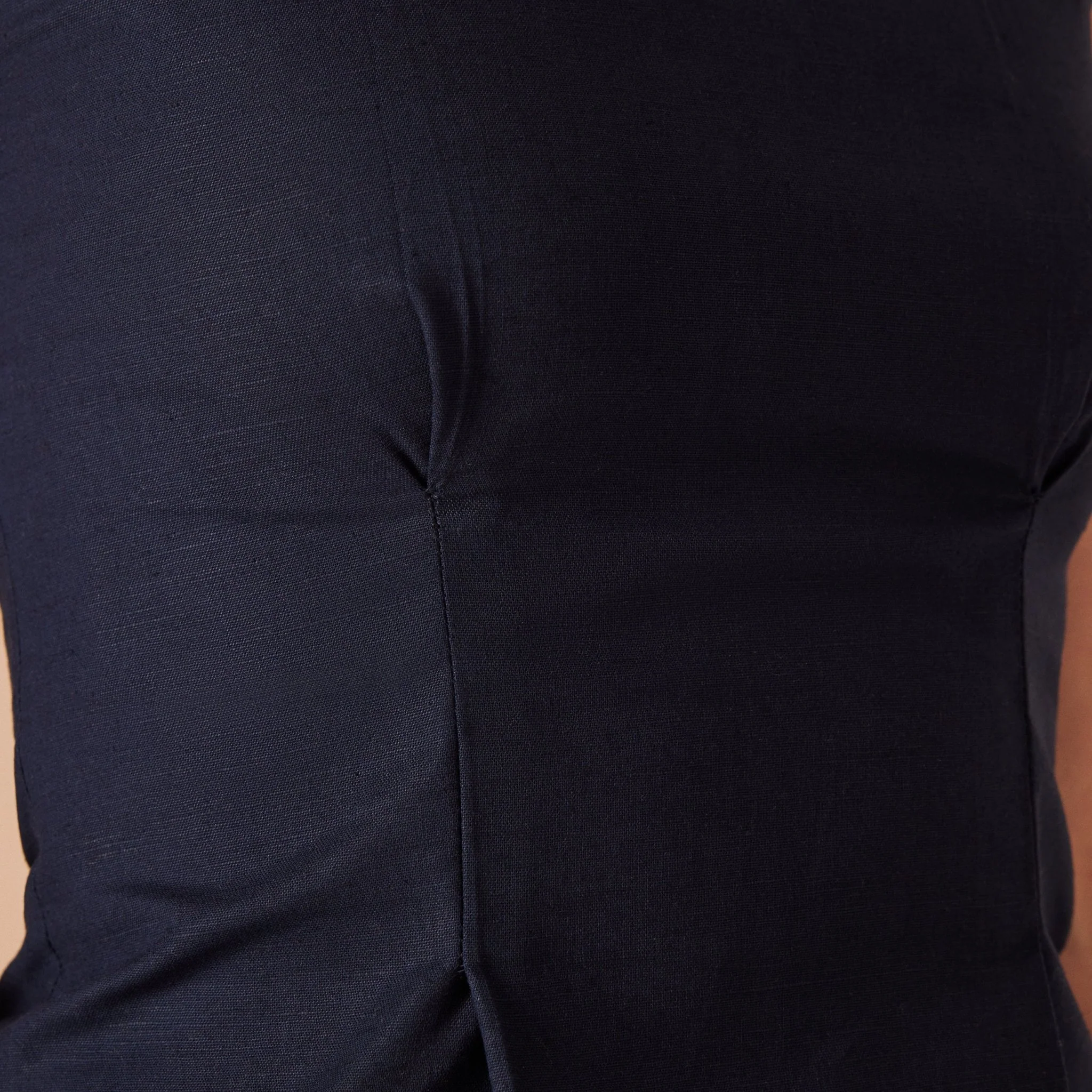 Cap Sleeve Cotton Linen Blend Top - Image 5