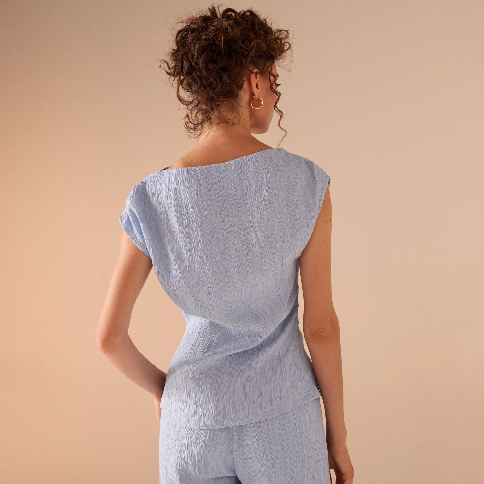 Cap Sleeve Crepe Top - Image 11