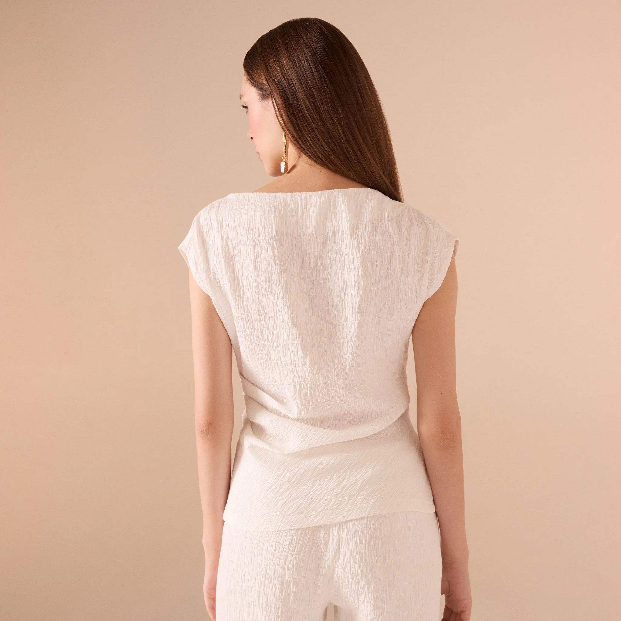 Cap Sleeve Crepe Top - Image 6