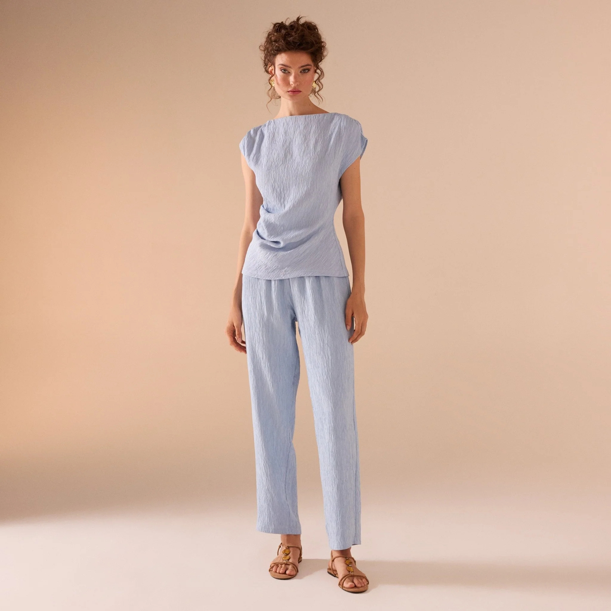 Cap Sleeve Crepe Top - Image 9
