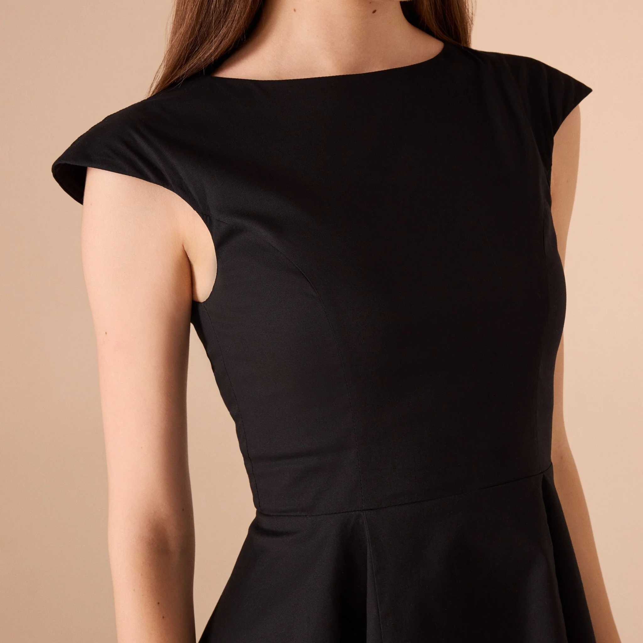 Cap Sleeves Poplin Midi Dress - Image 8