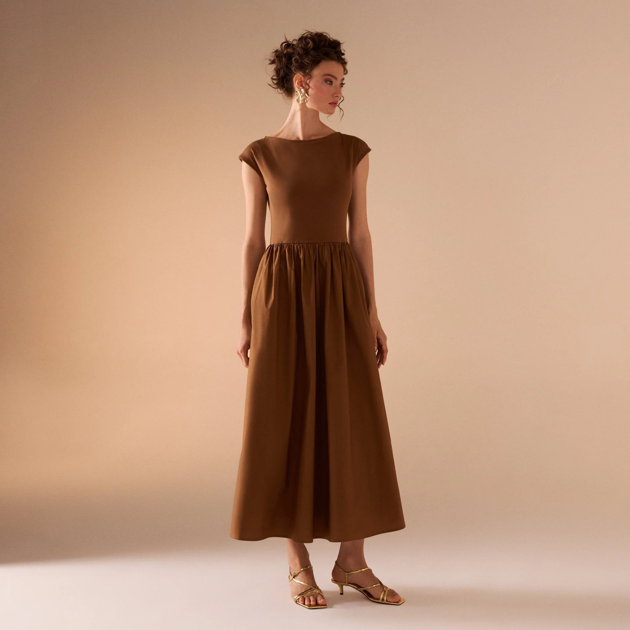 Short Sleeve Poplin Dress - Image 6