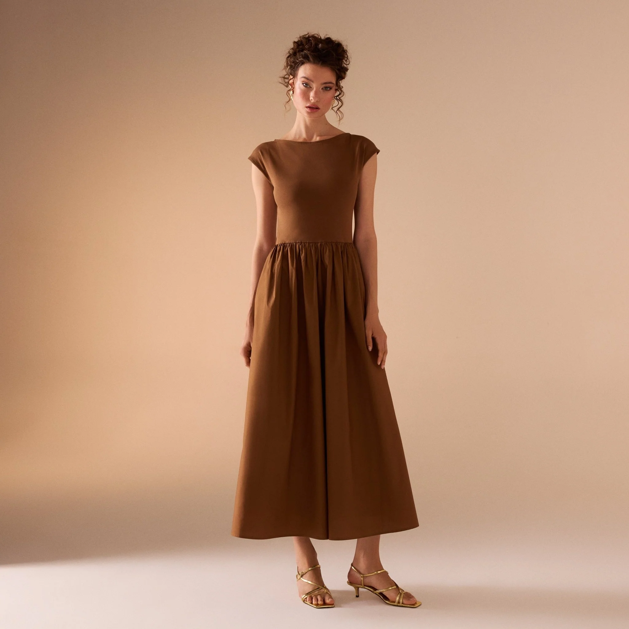 Short Sleeve Poplin Dress - Image 7