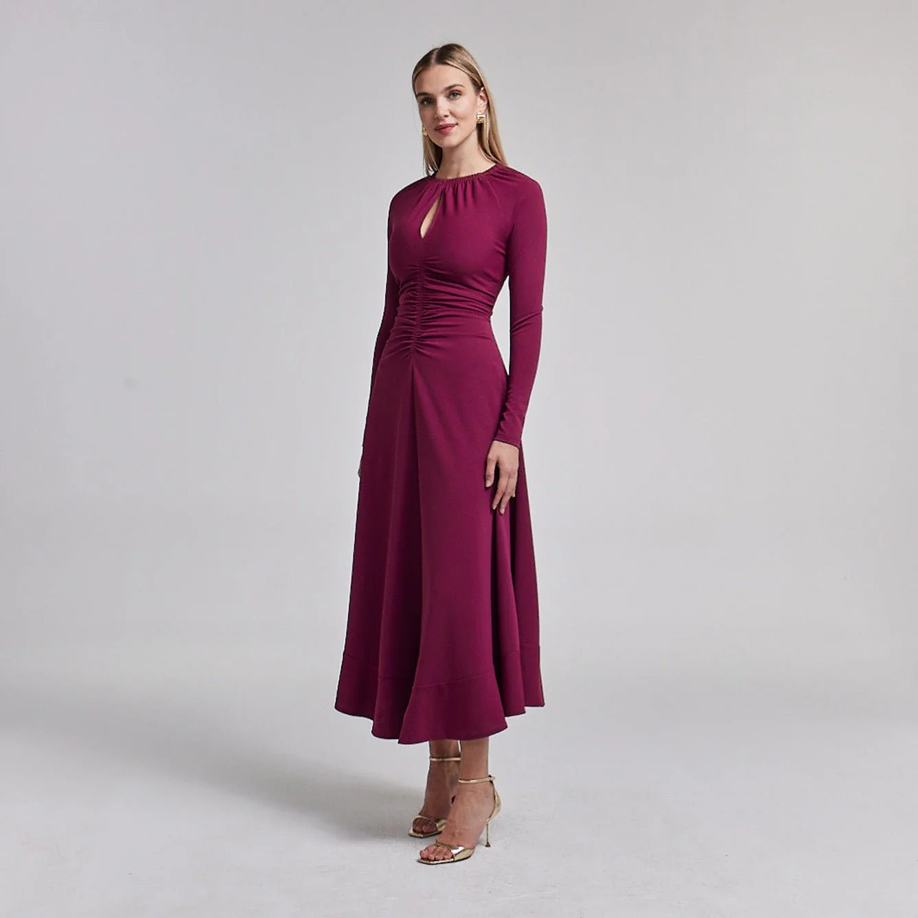 Corset Waist Long Sleeve Dress - Image 3