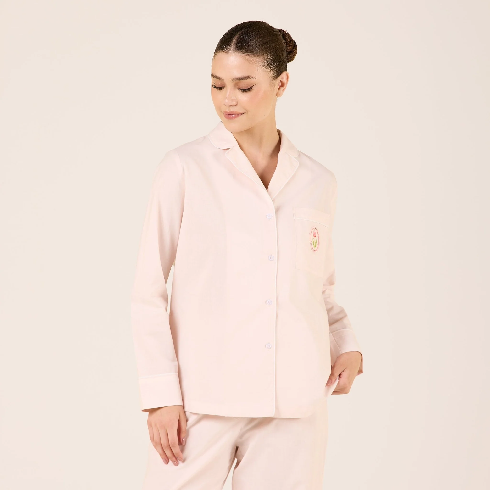 Cotton Notched Collar Shirt - Image 2