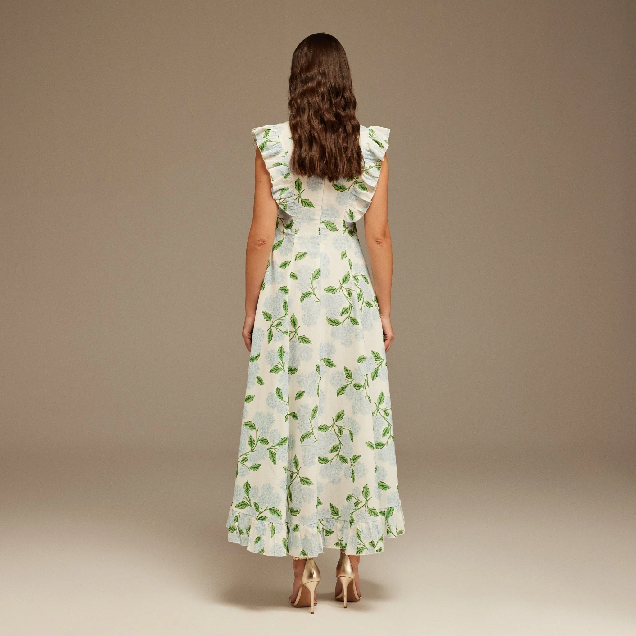 Cap Sleeve Printed Midi Dress - Image 4