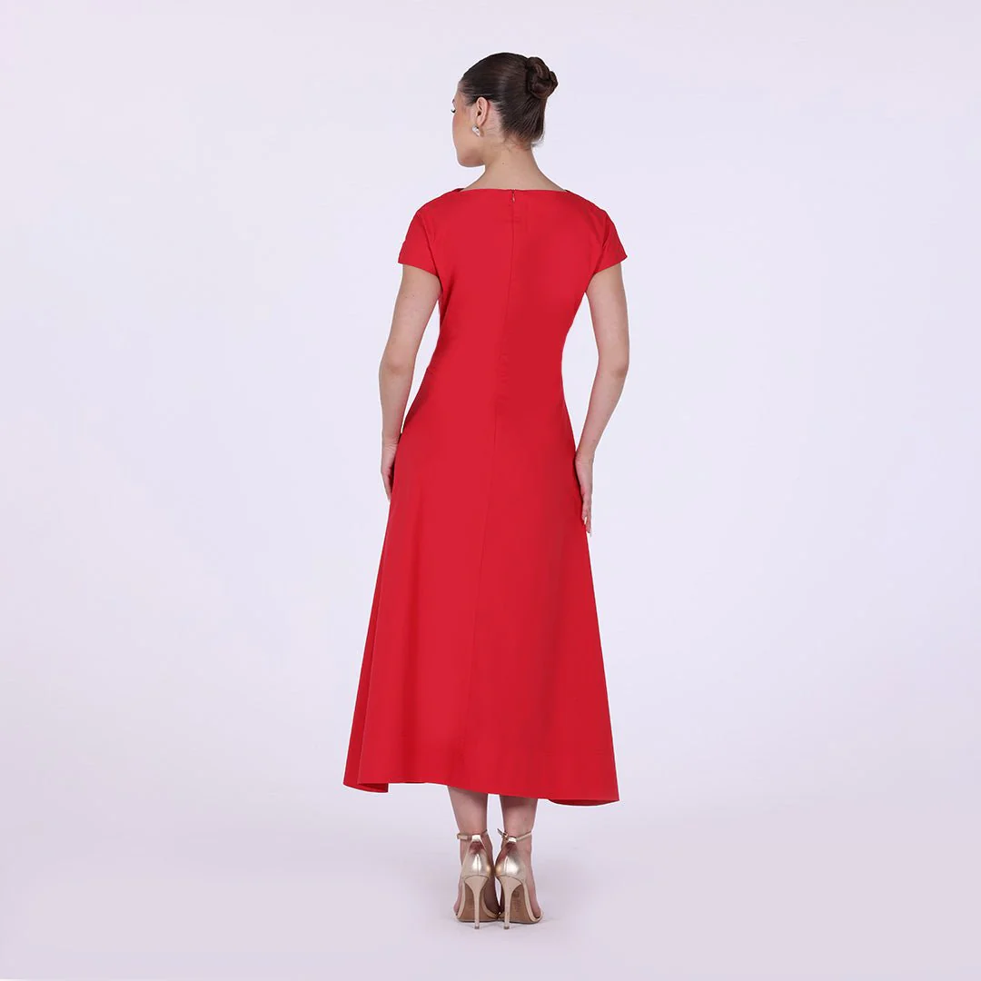Gathered Waist long cotton dress - Image 7
