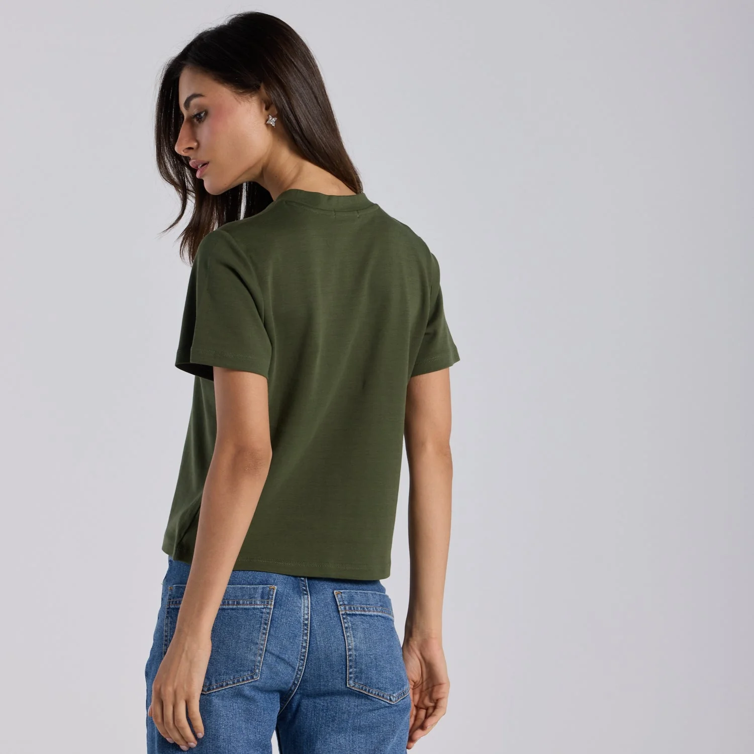 Green Being Saudi Embroidered Cotton T-shirt - Image 3
