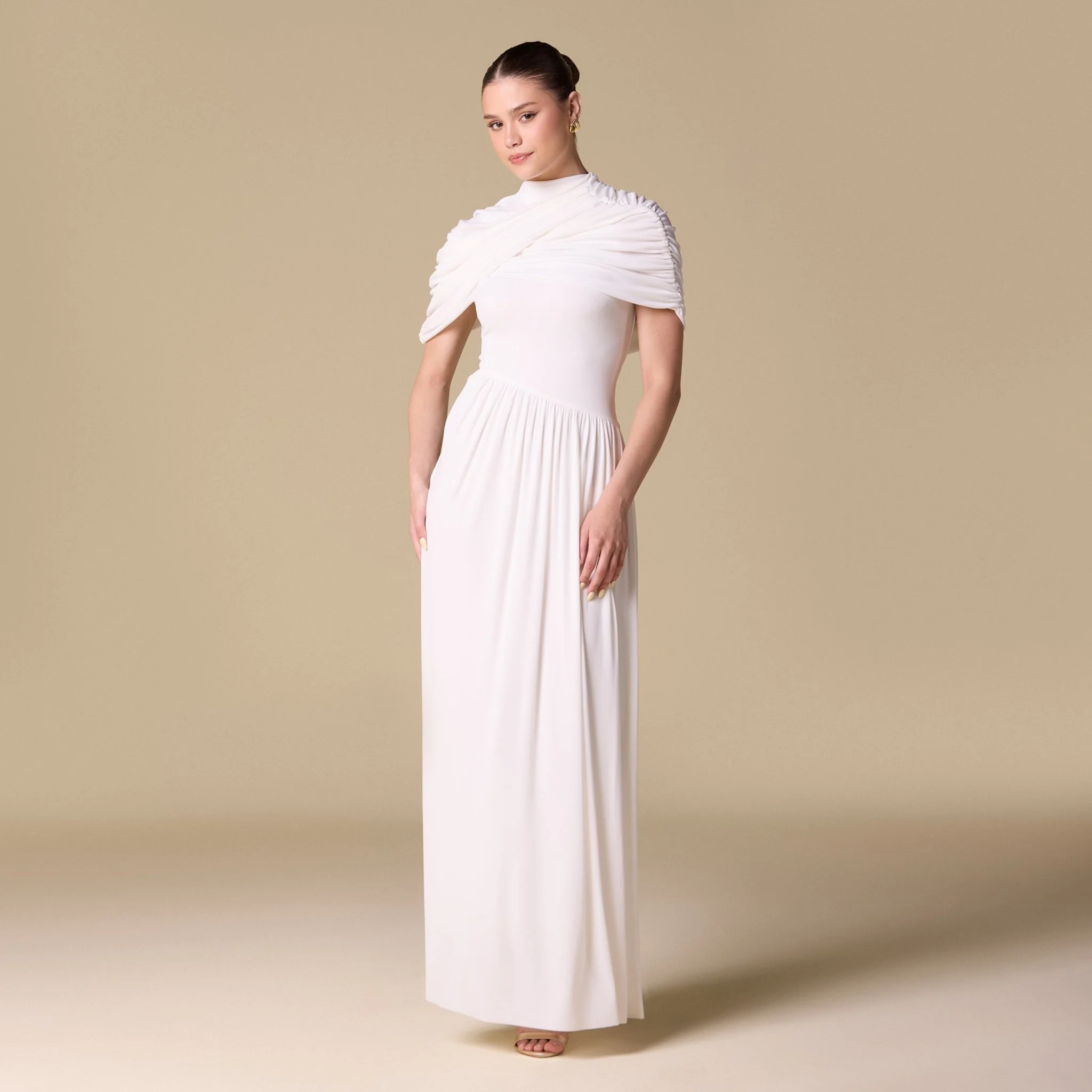 Jersey Draped Maxi Dress - Image 6
