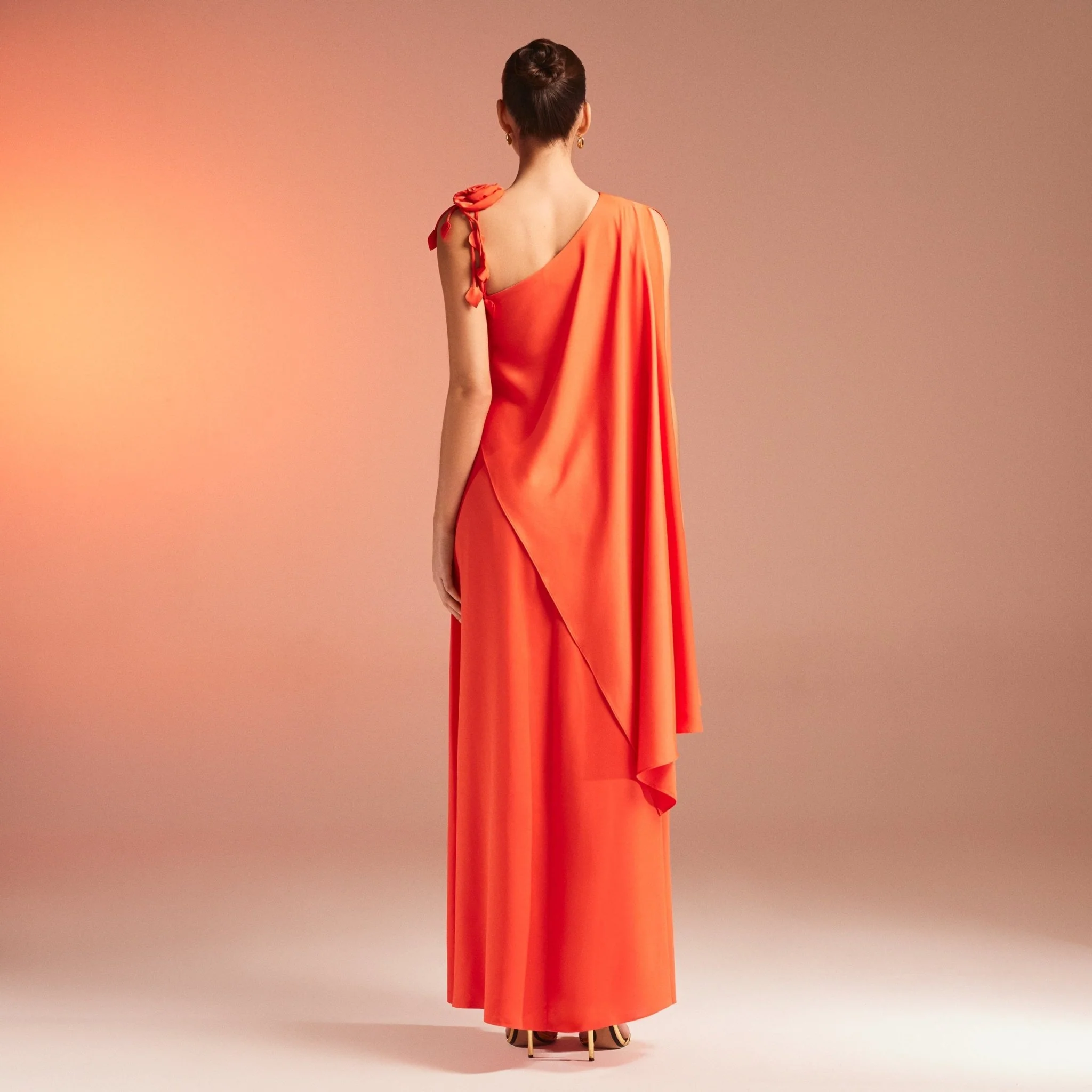 Maxi dress with One Detailed Shoulder - Image 4
