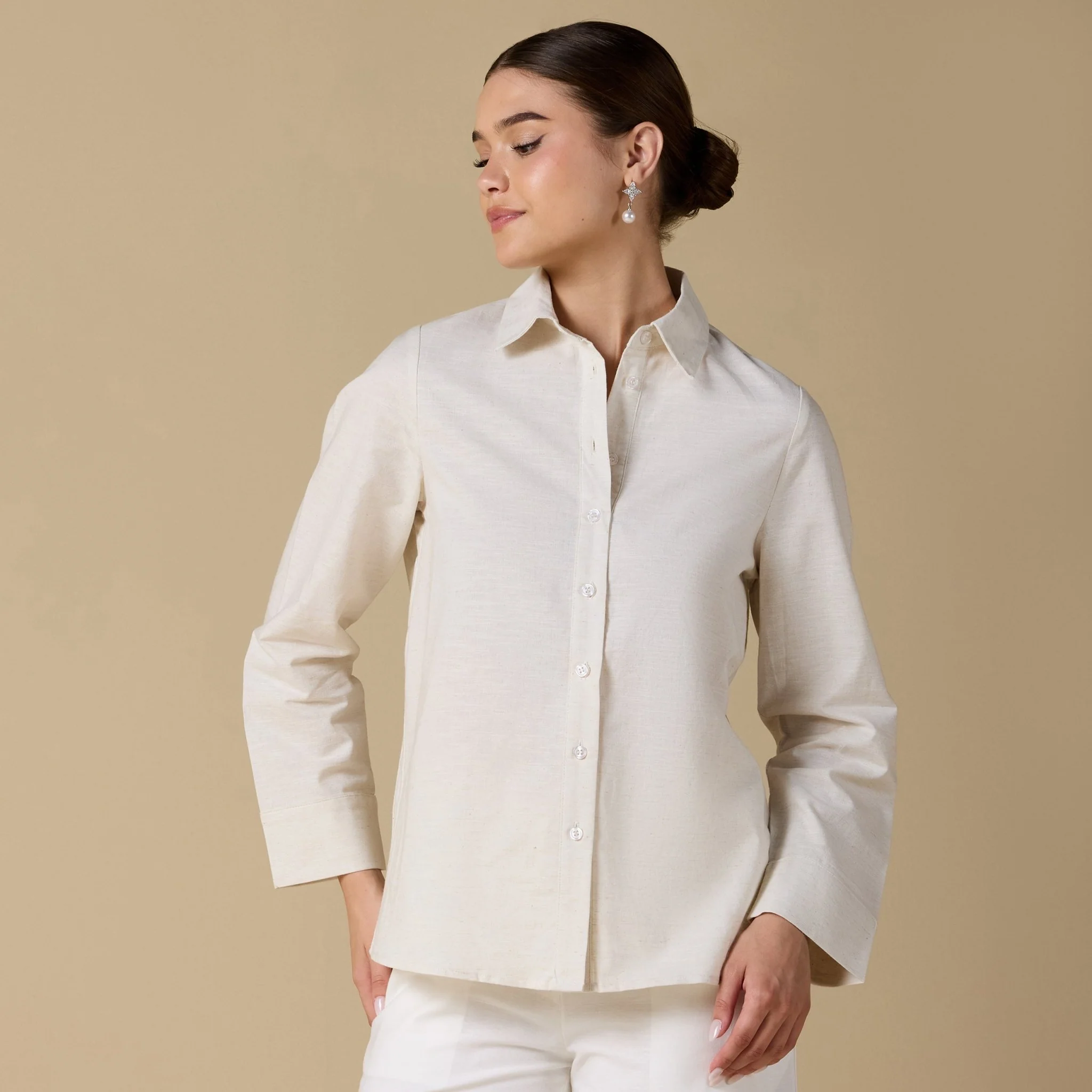 Long Sleeve Blended Shirt - Image 2