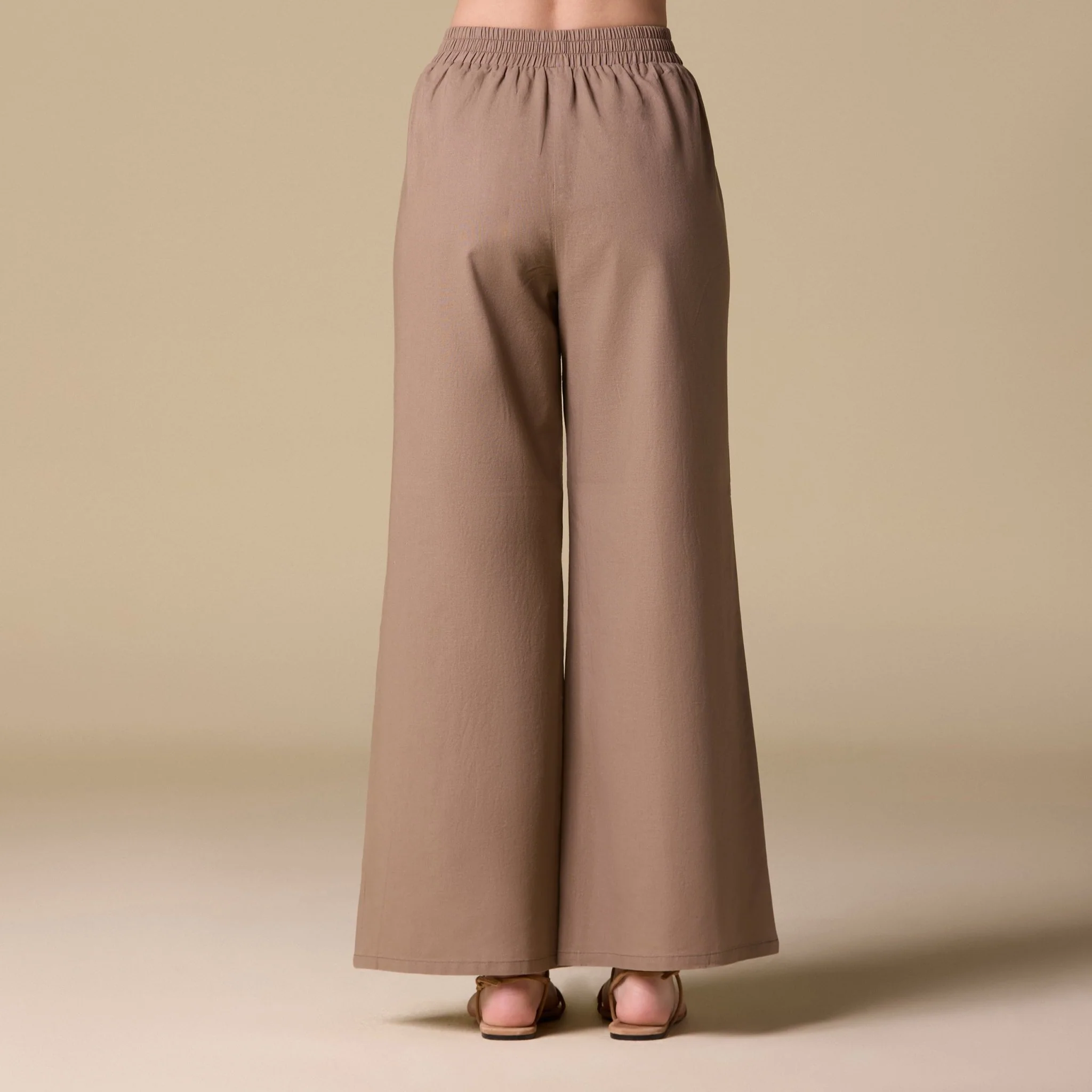 Brown Loose Fit Drawstring Cord Cord Pants - Image 2