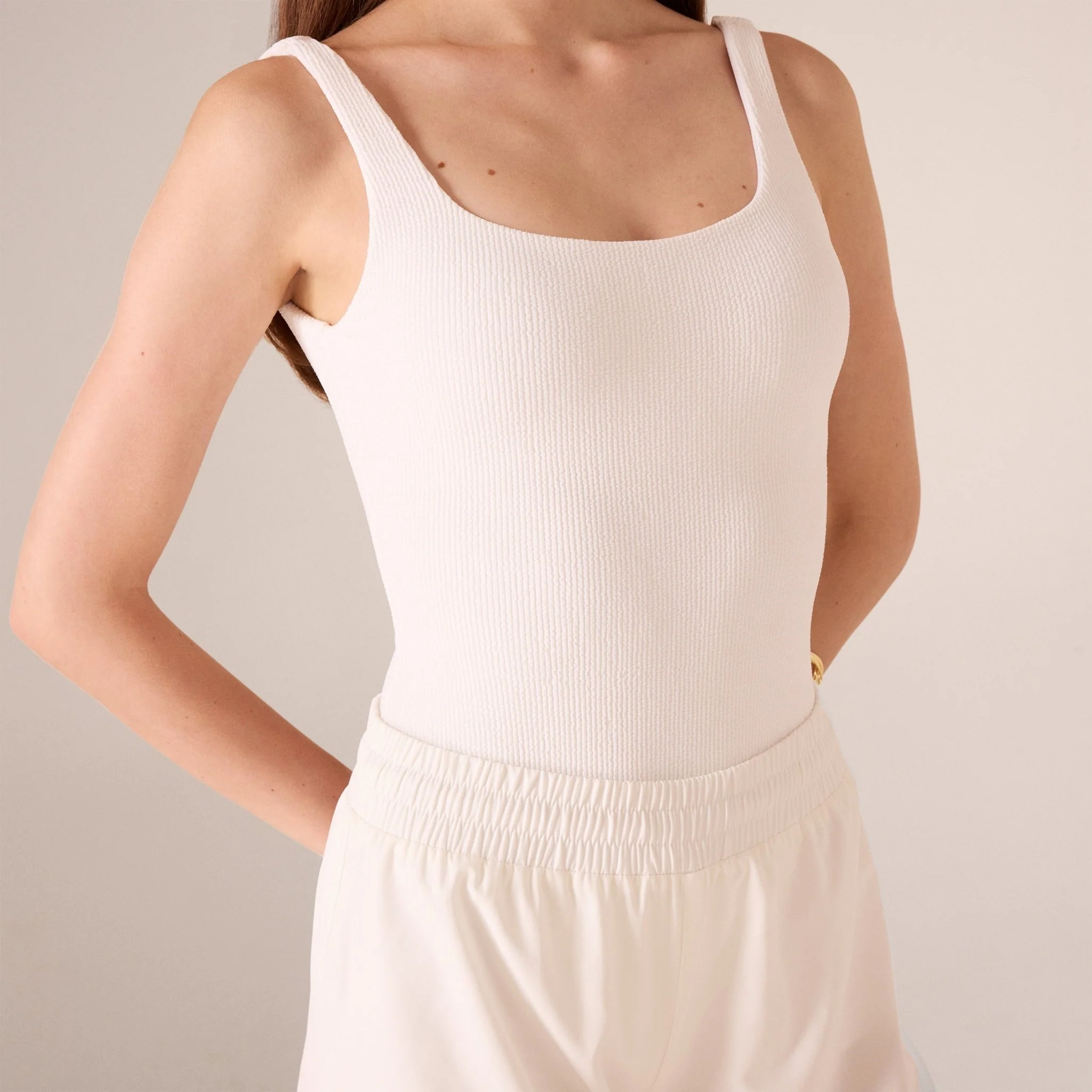Off White One Piece White Swimsuit - Image 3