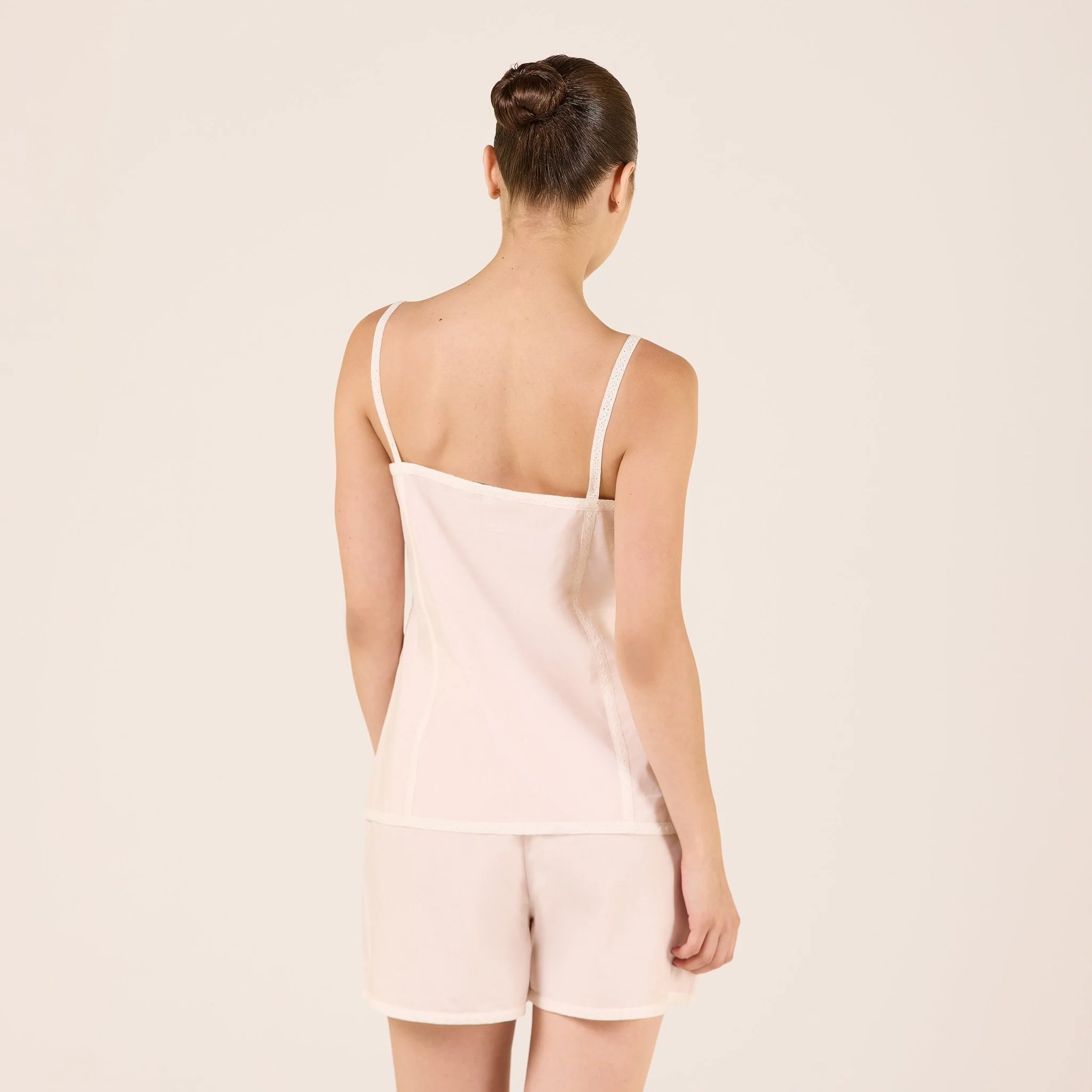 Pink Cotton Crochet Lace Trim Top - Image 4