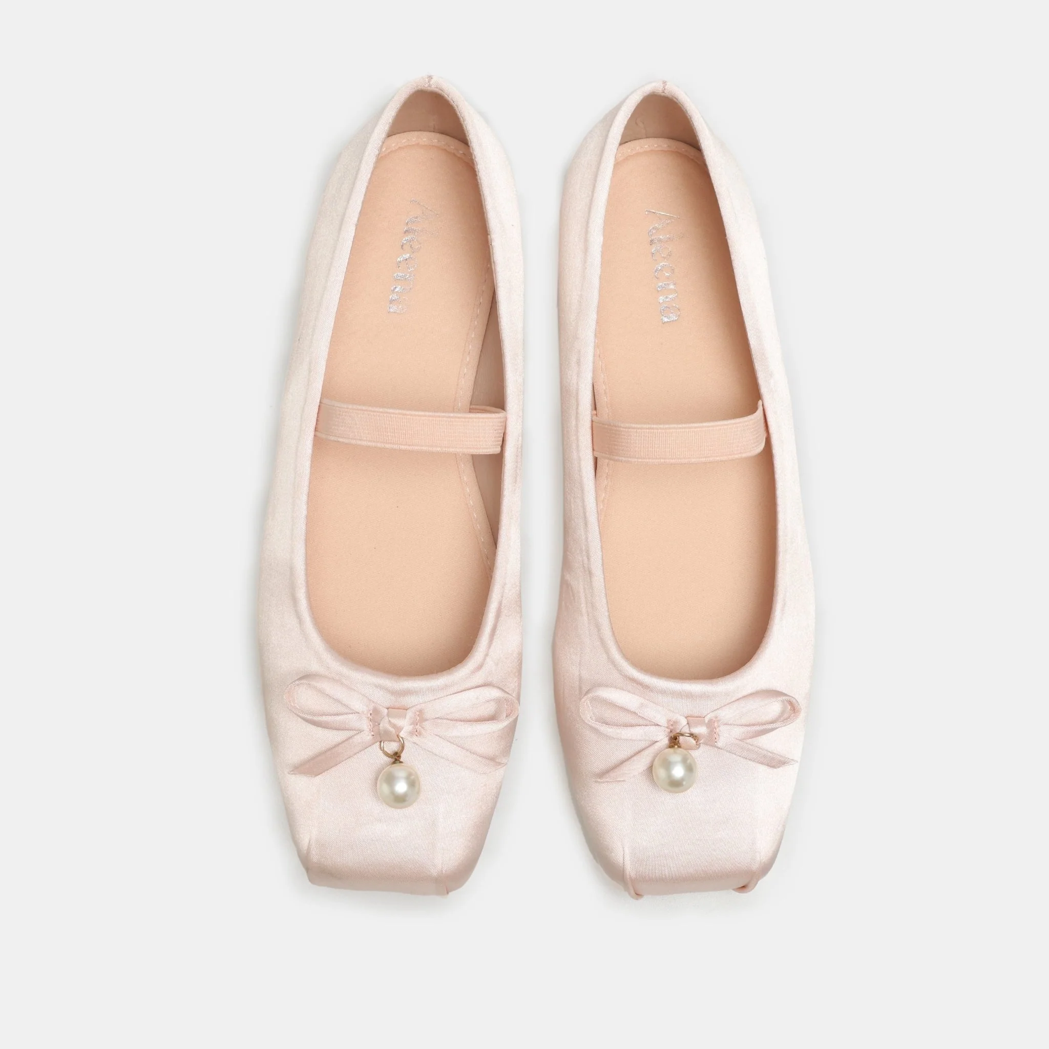 Pink Satin Bow Ballet Flats - Image 5