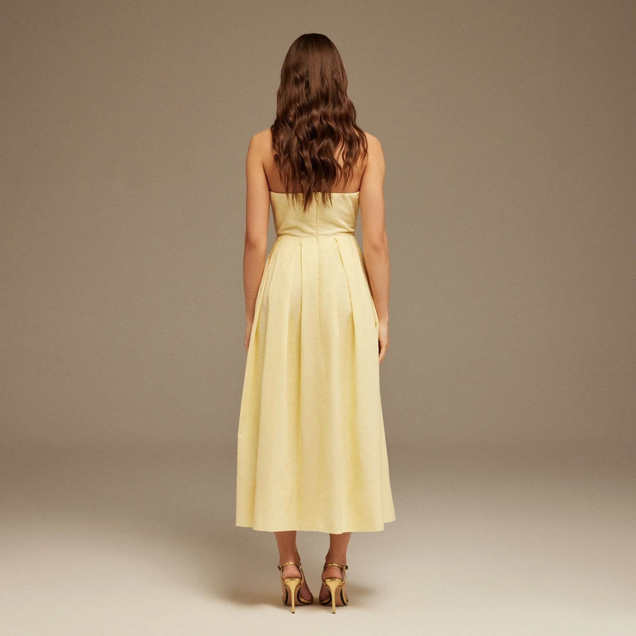 Pleated Sleeveless Midi Dress - Image 4