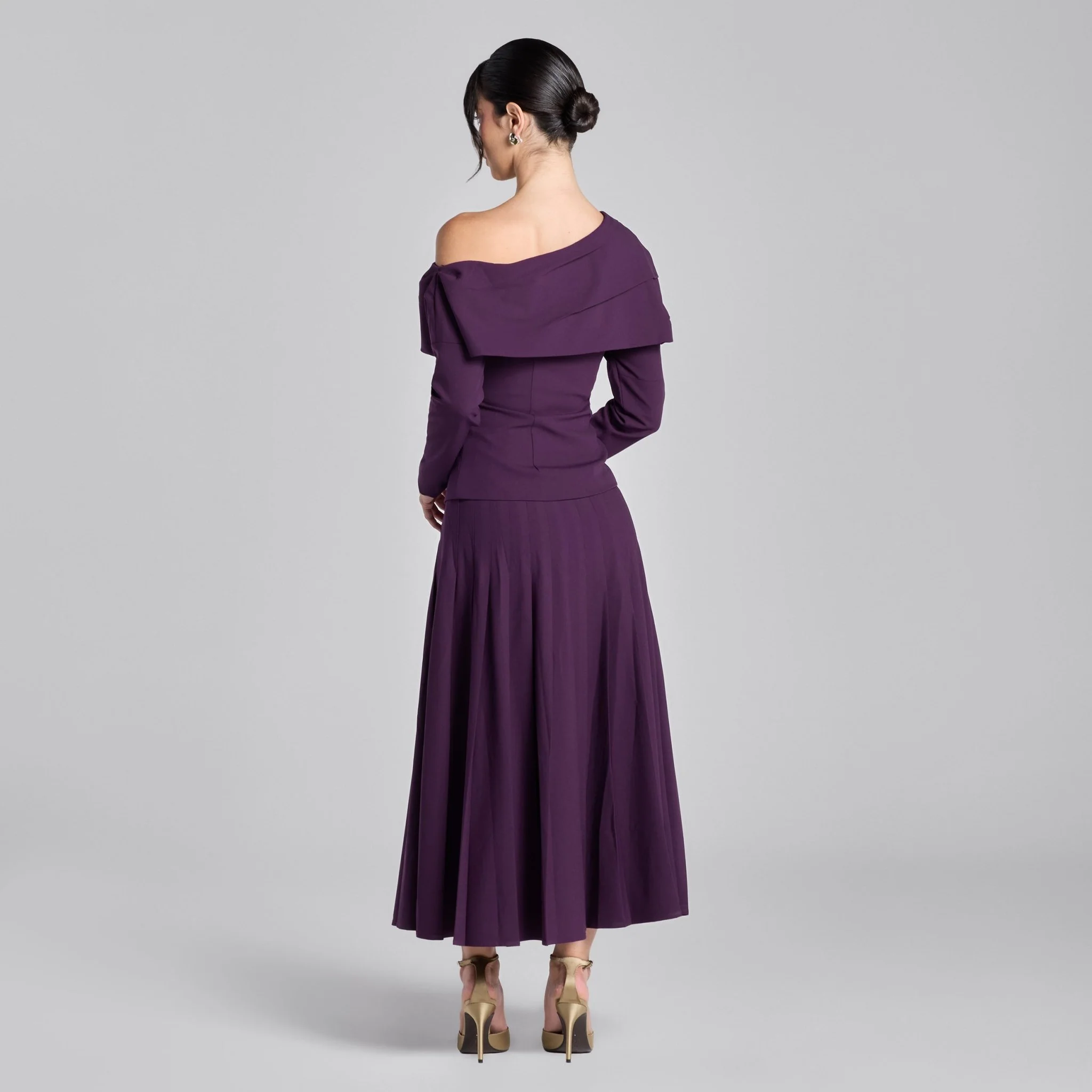 Purple Dropped Shoulder Long Sleeve Top - Image 7