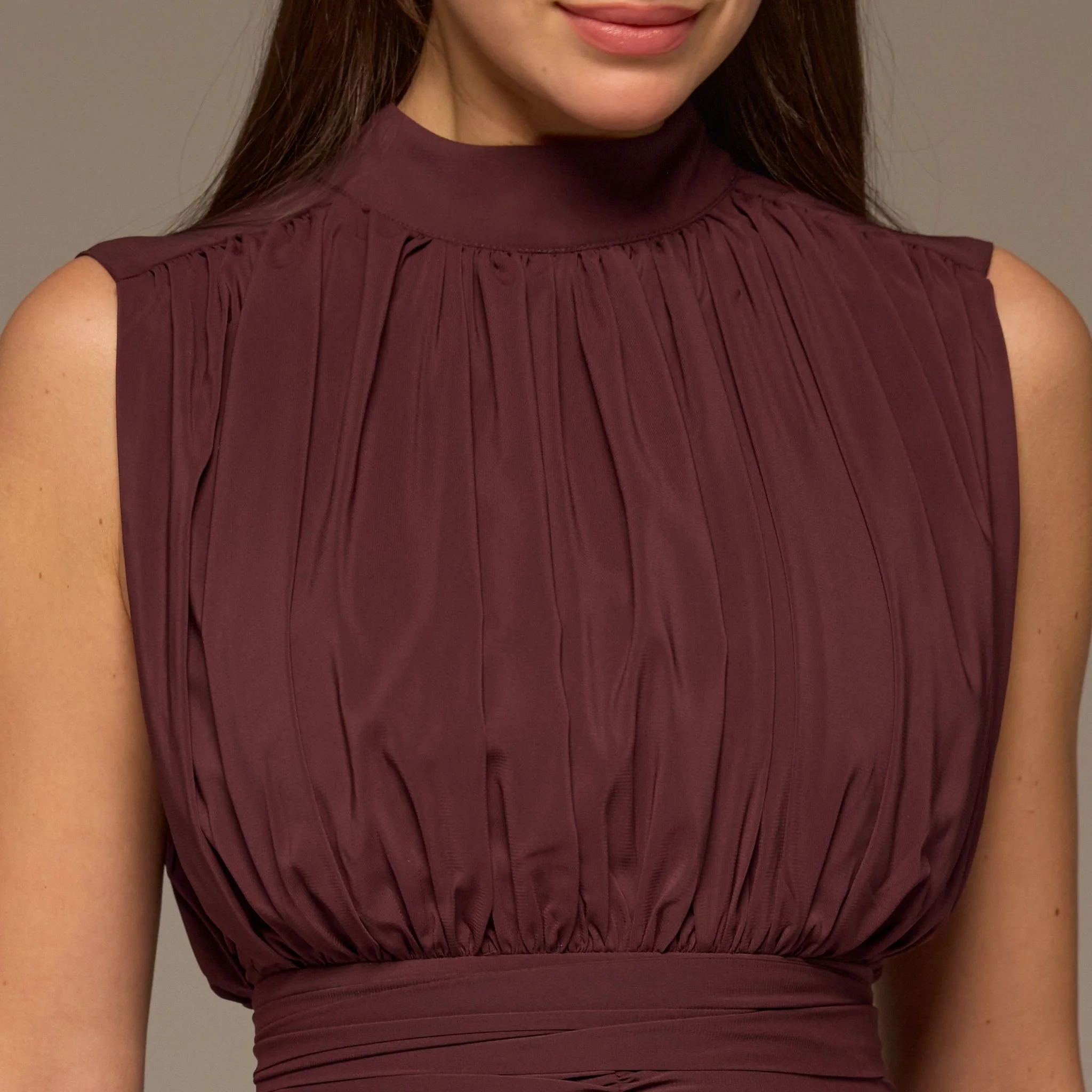 Purple Chiffon Midi Dress - Image 3