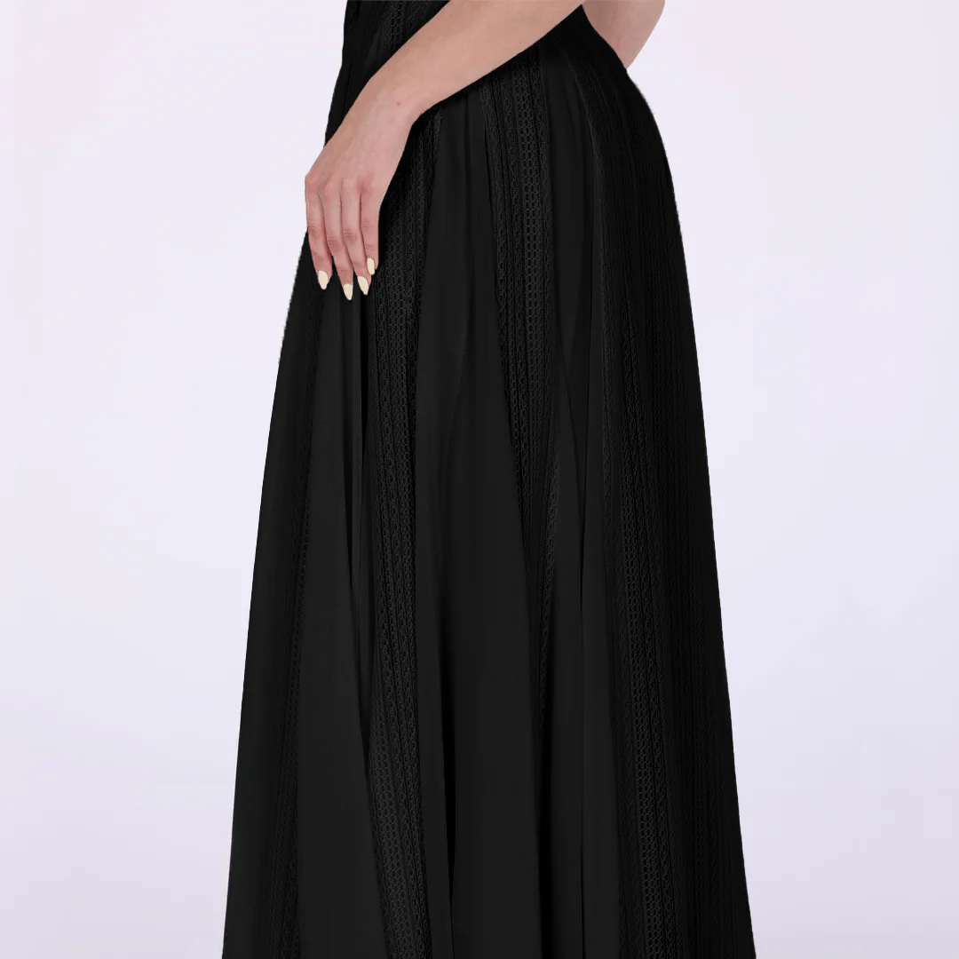 Pleats Aline Skirt Maxi Dress - Image 12
