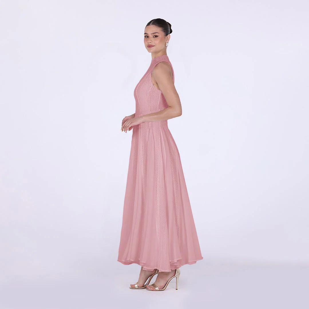 Pleats Aline Skirt Maxi Dress - Image 14