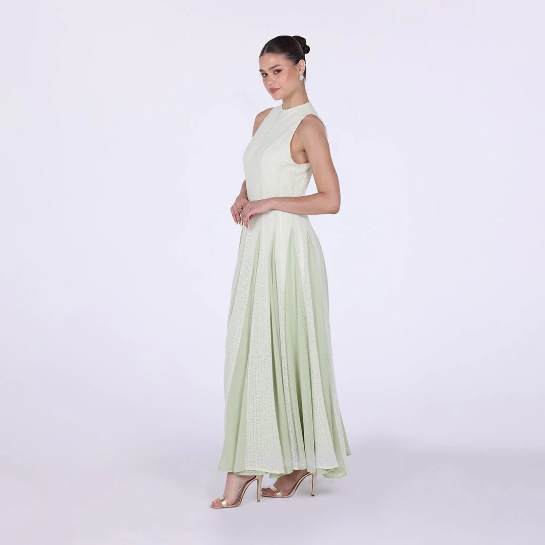 Pleats Aline Skirt Maxi Dress - Image 19