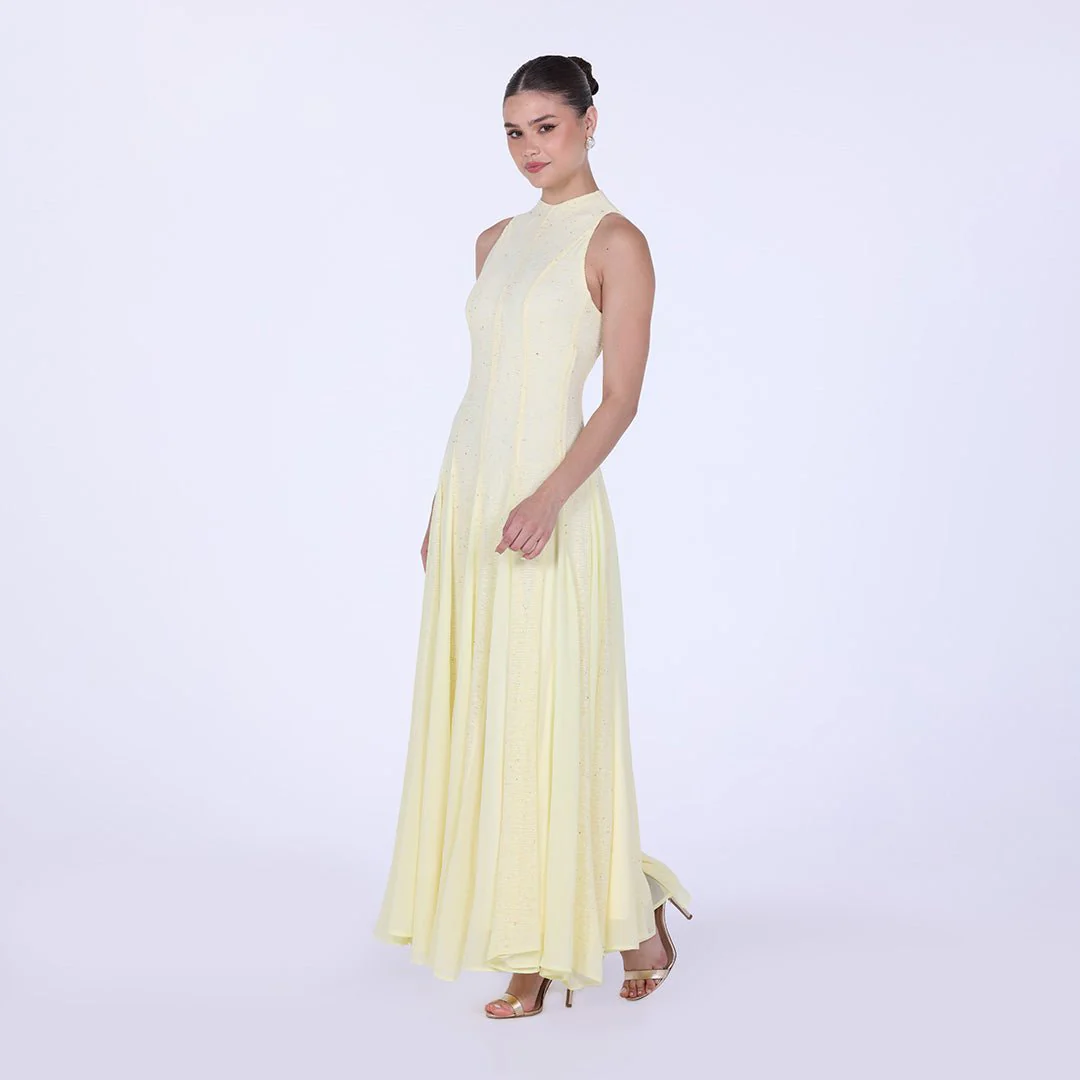 Pleats Aline Skirt Maxi Dress - Image 7