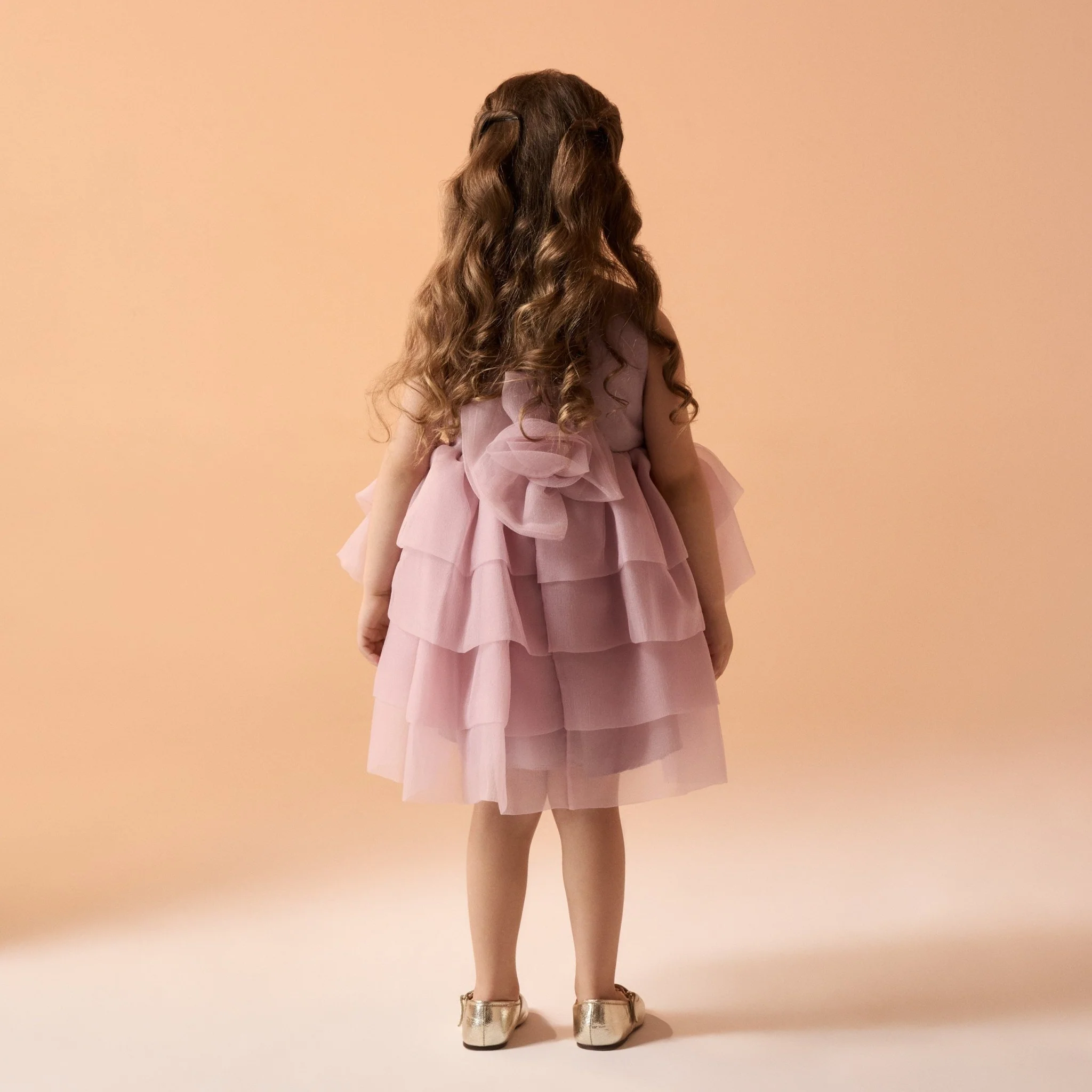 Sleeveless Layered Organza Dress - Image 3