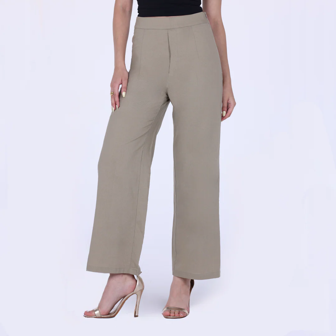 Straight-Cut Linen Pants