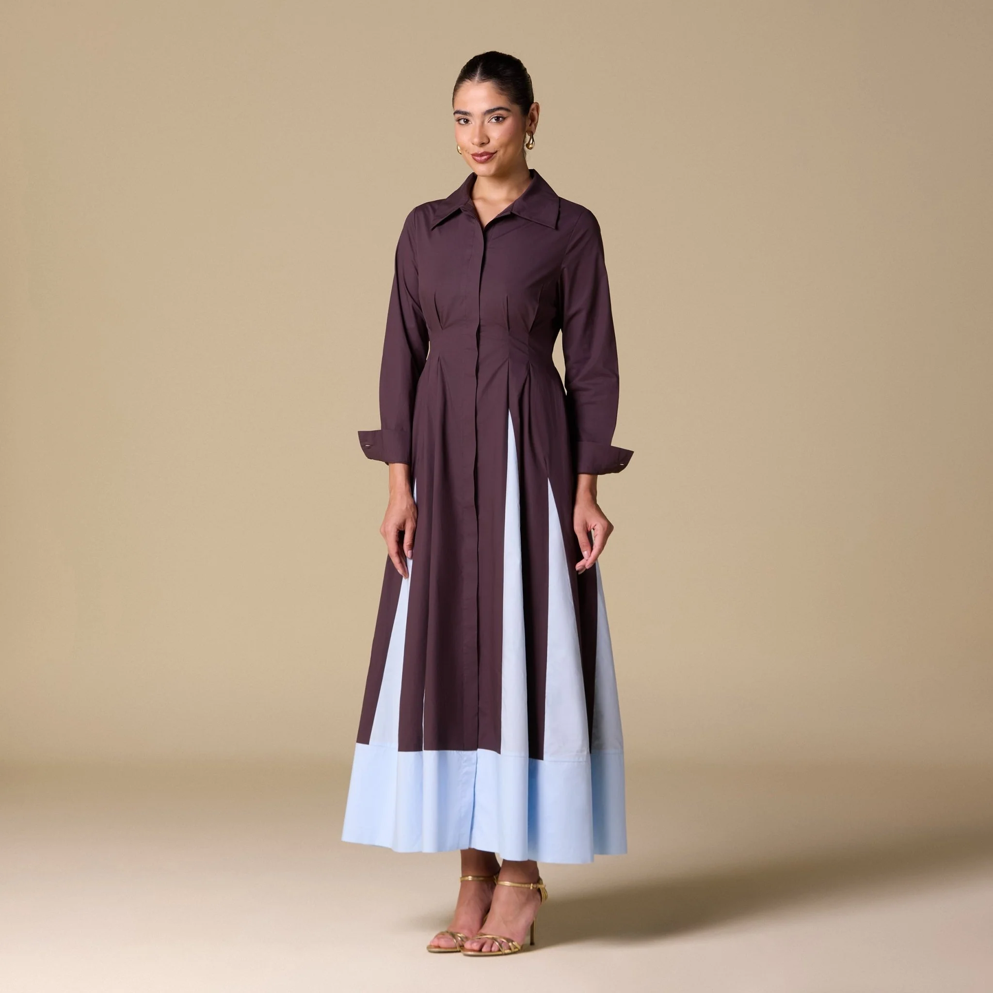 Striped Poplin Maxi Dress - Image 3