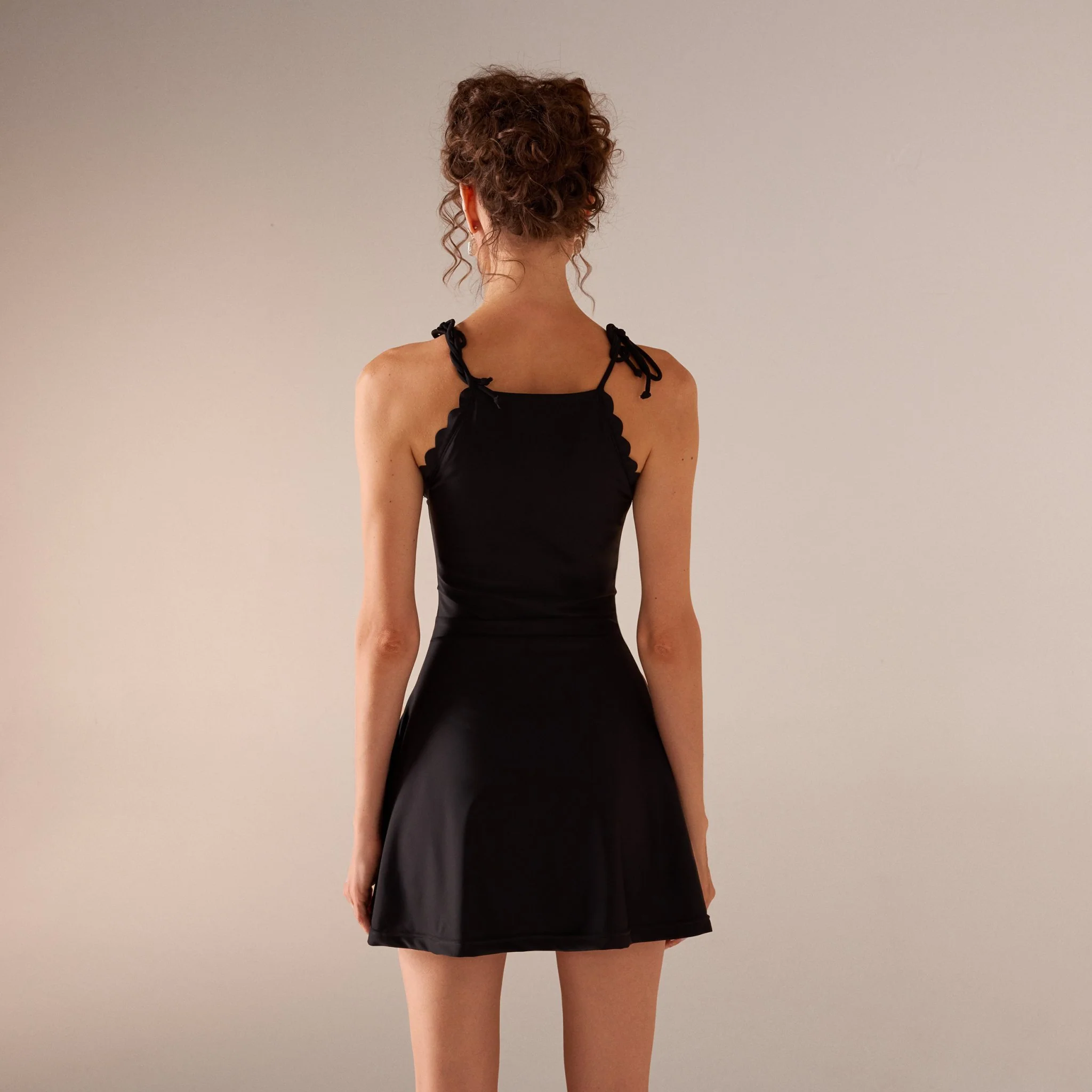 Black Tie Straps Swimsuit - Image 4