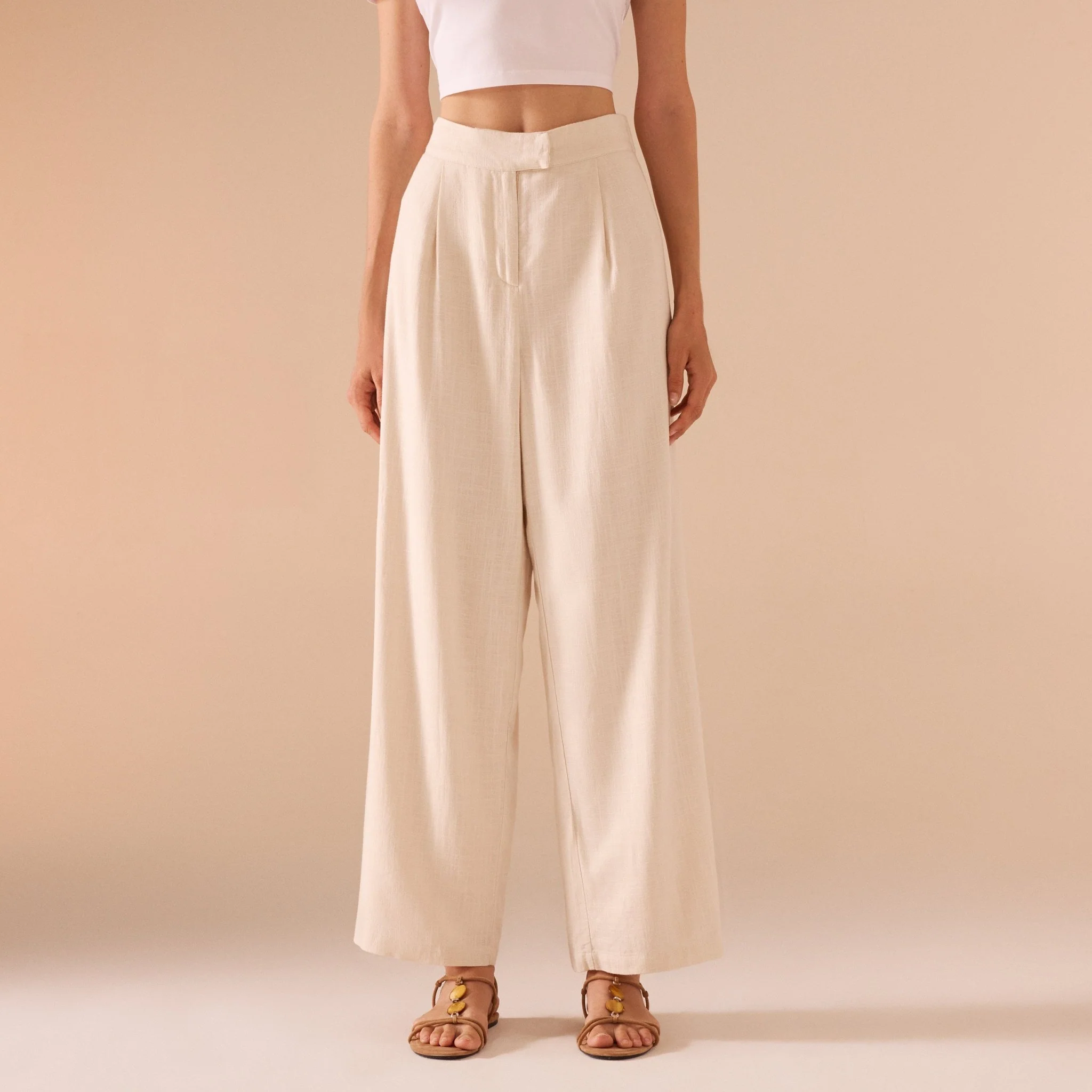 Wide Leg Linen Pants