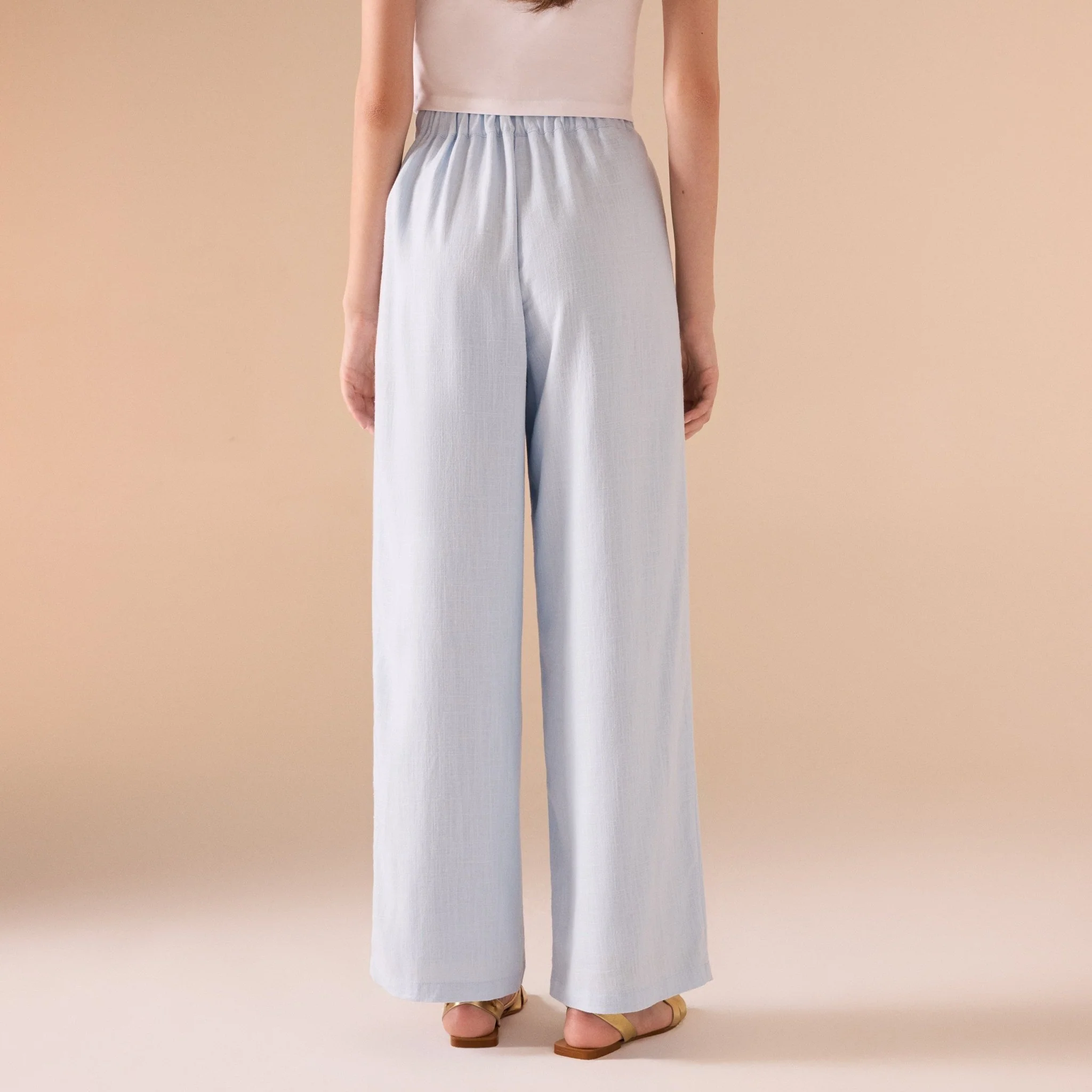 Wide Leg Linen Pants - Image 4