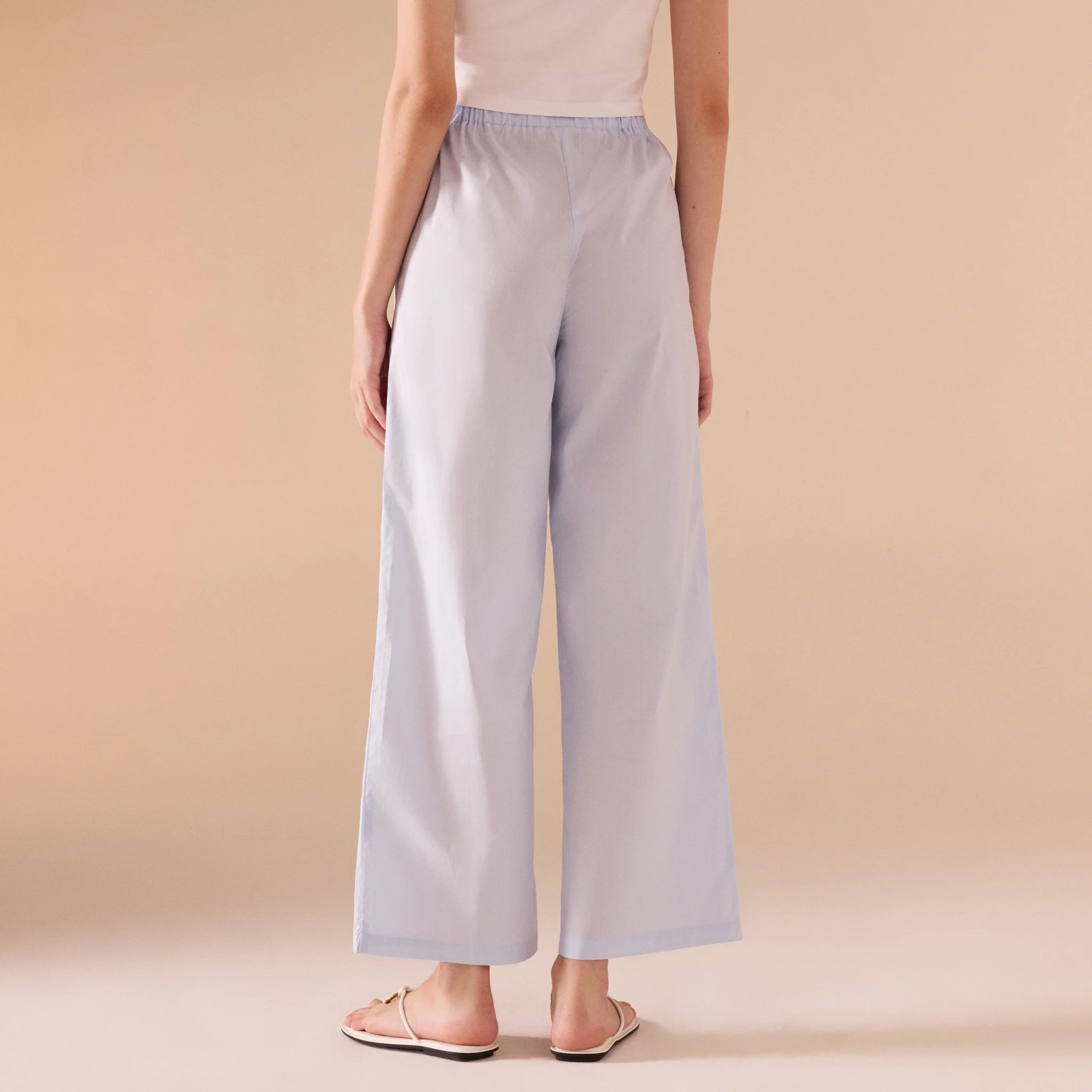 Wide Leg Poplin Pant - Image 4